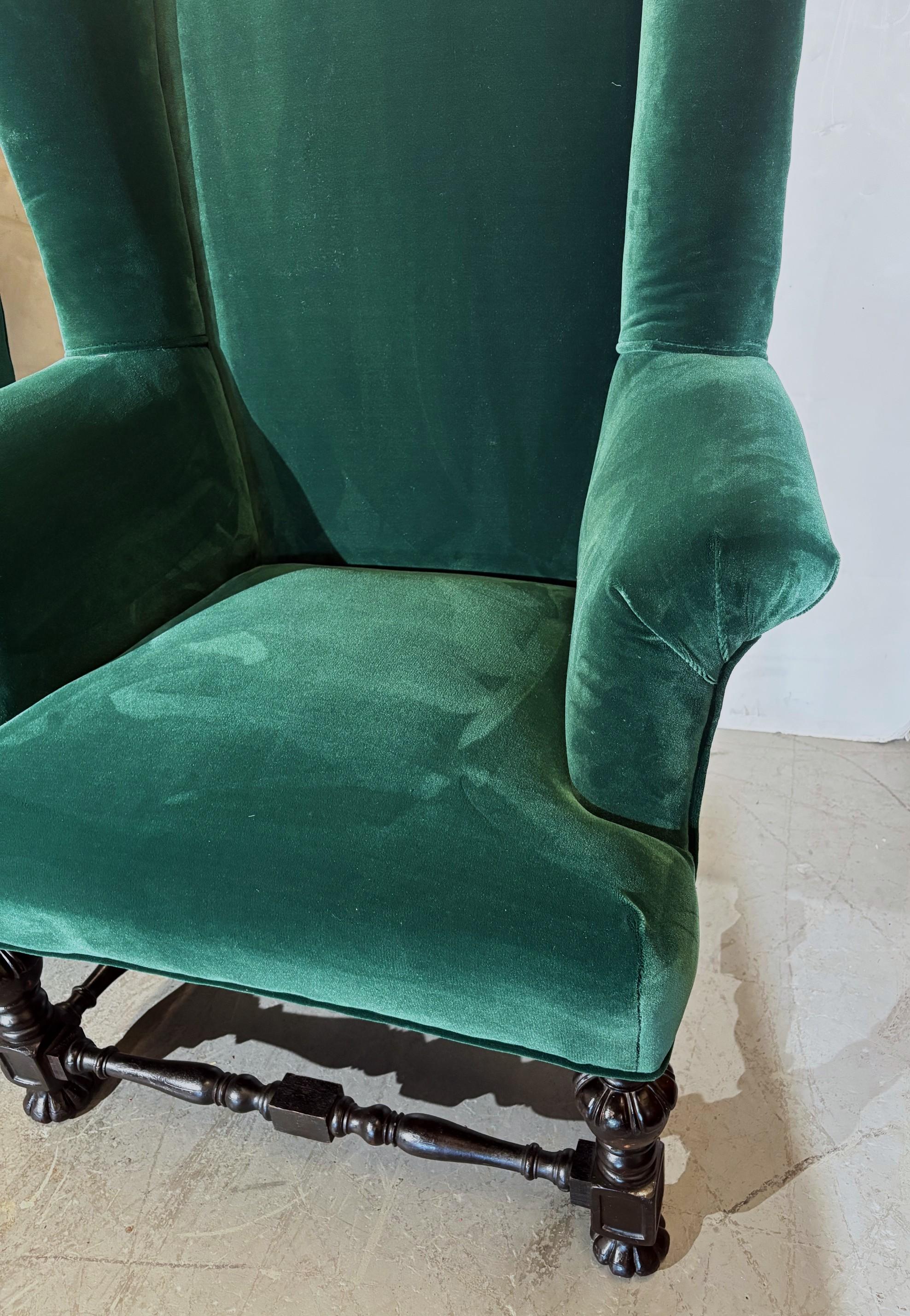 Inglese Sedie Wingback in stile georgiano del XIX secolo in vendita