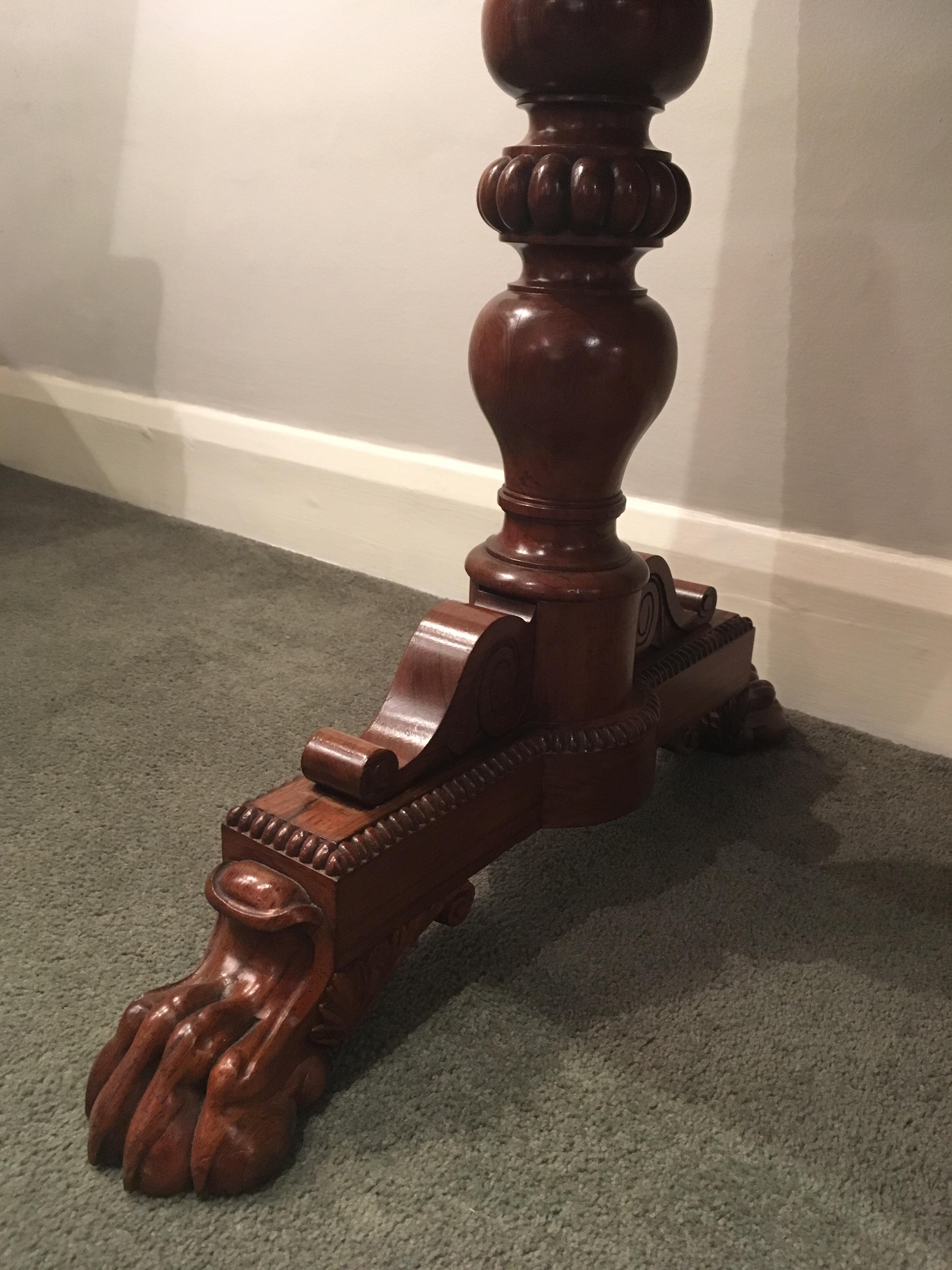 Lapis Lazuli 19th Century Georgian Table with Italian Pietra Dura and Specimen Marble Top For Sale