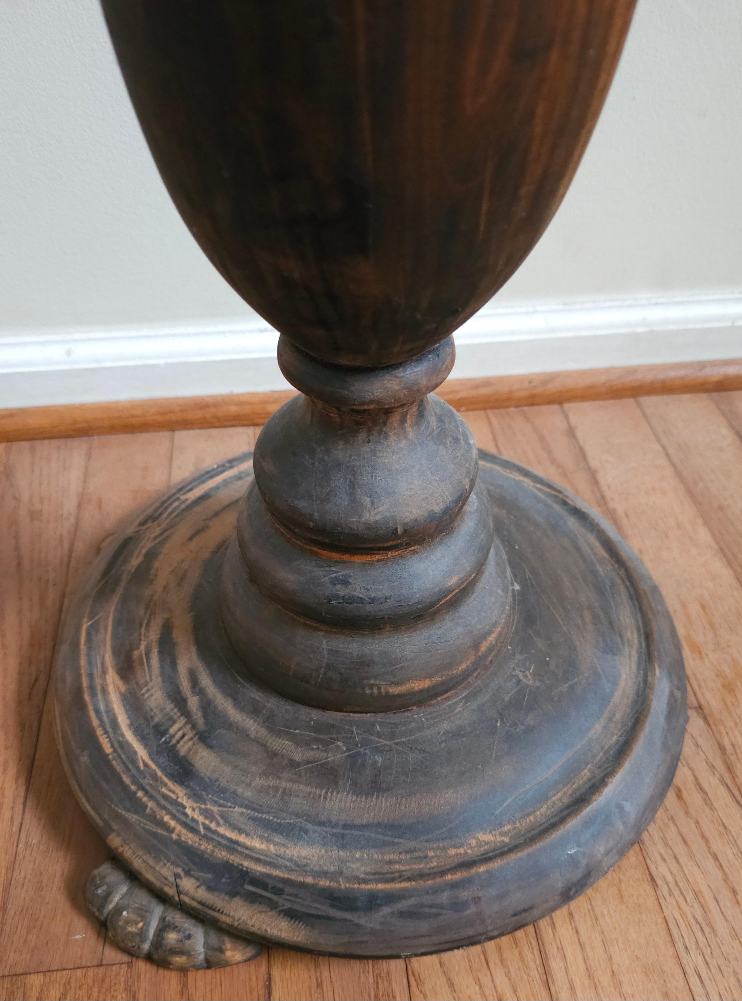 Other 19th Century Georgian Walnut Patinated Pedestal Plant Stand For Sale