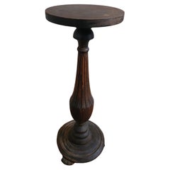 Antique 19th Century Georgian Walnut Patinated Pedestal Plant Stand