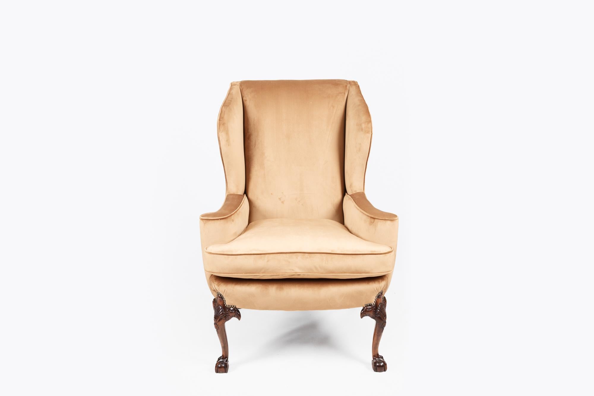 Chaise à oreilles géorgienne du 19e siècle Excellent état - En vente à Dublin 8, IE