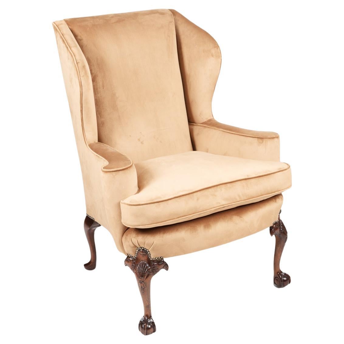 Chaise à oreilles géorgienne du 19e siècle