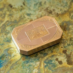 19th Century German 18k Gold Snuff Box, Hanau, c.1820