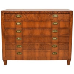 19th Century German 3-Drawer Walnut Biedermeier Chests of Drawers, circa 1840