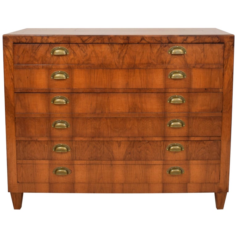 19th Century German 3Drawer Walnut Biedermeier Chests of Drawers, circa 1840 at 1stDibs