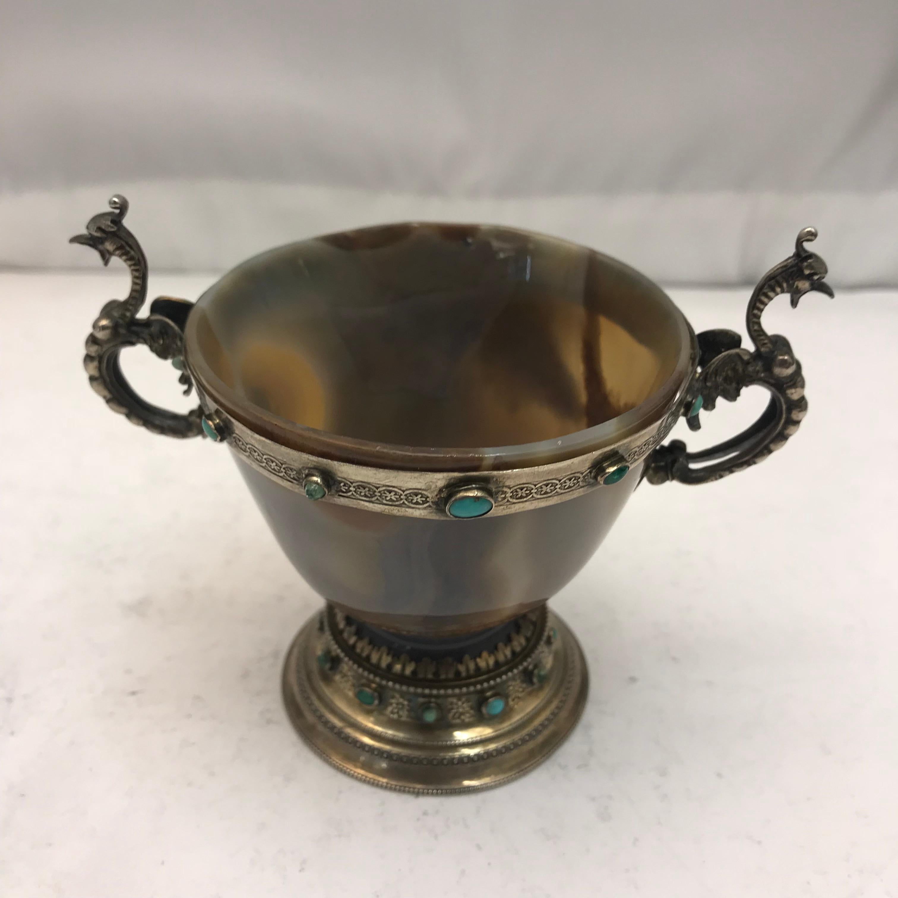 small silver cup