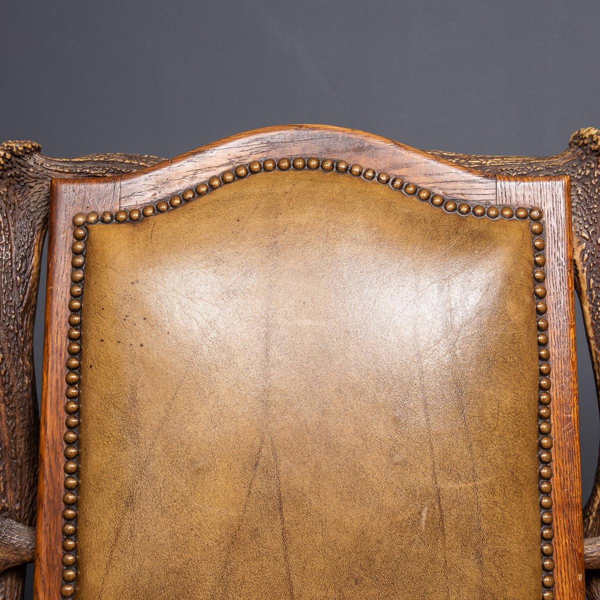 19th Century German Antler Horn Hall Chair, Black Forest, c.1880 6