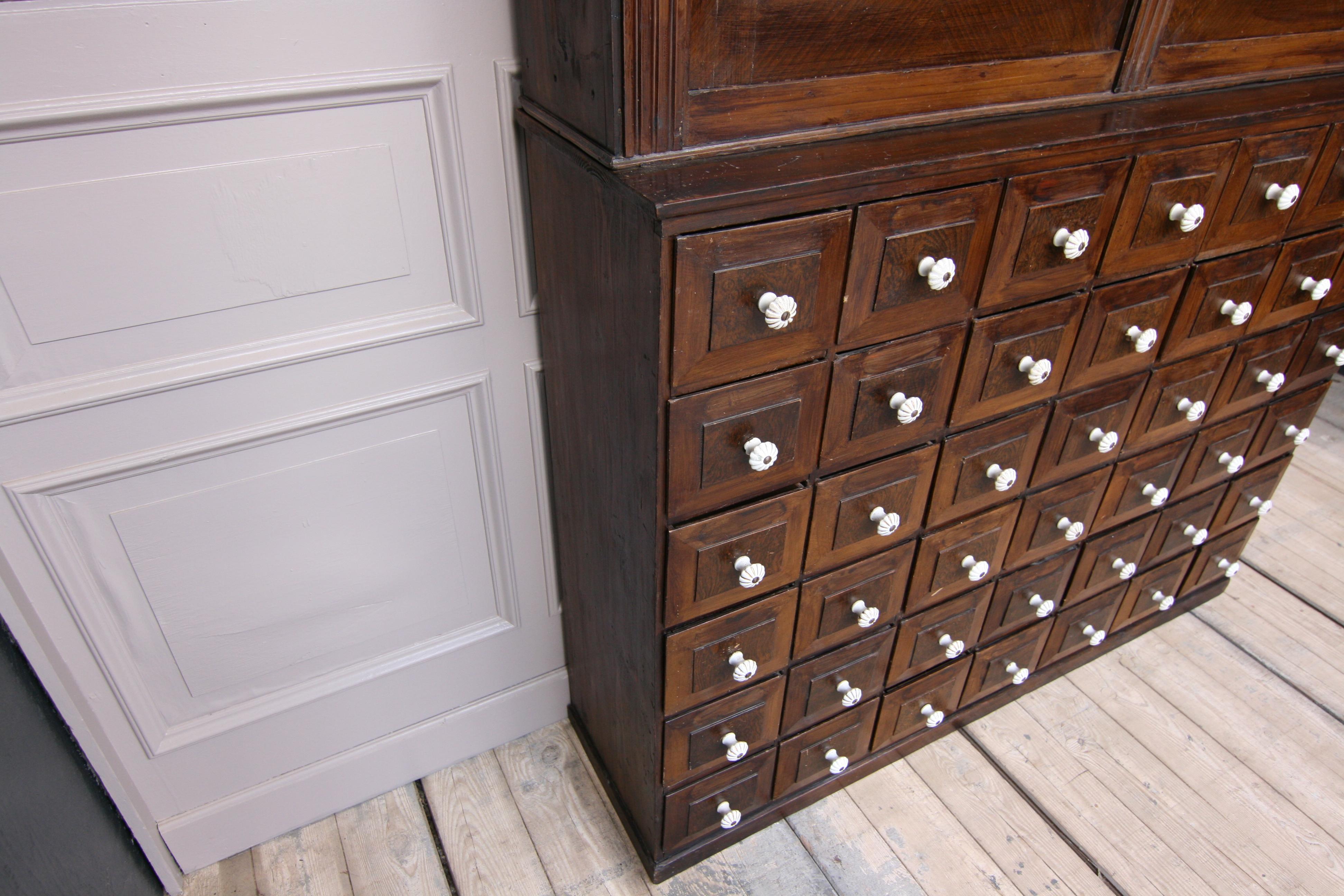 19th Century German Apothecary Cabinet in Original Paint 11