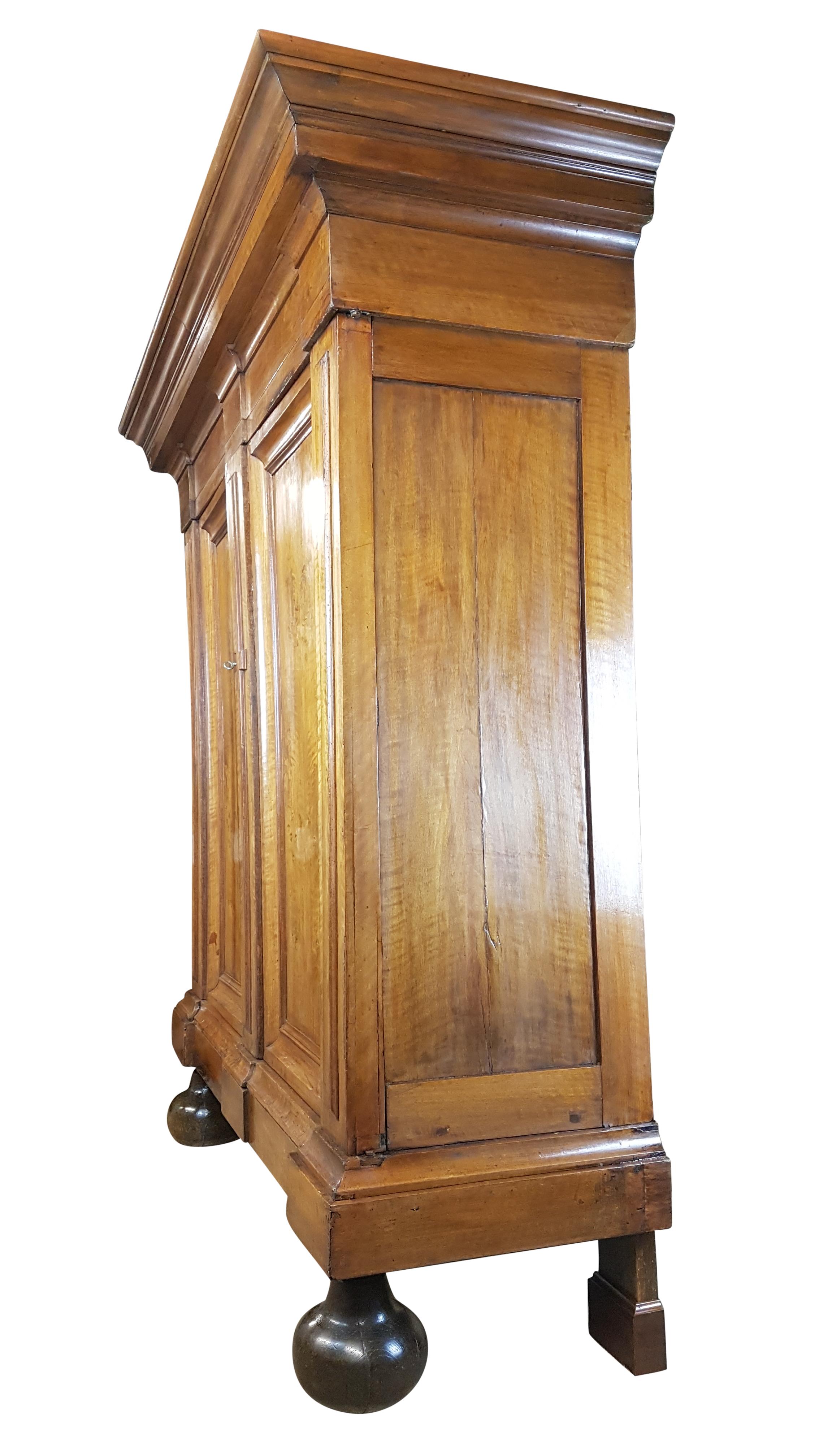 Carved 19th Century German Baroque Style Walnut Armoire For Sale