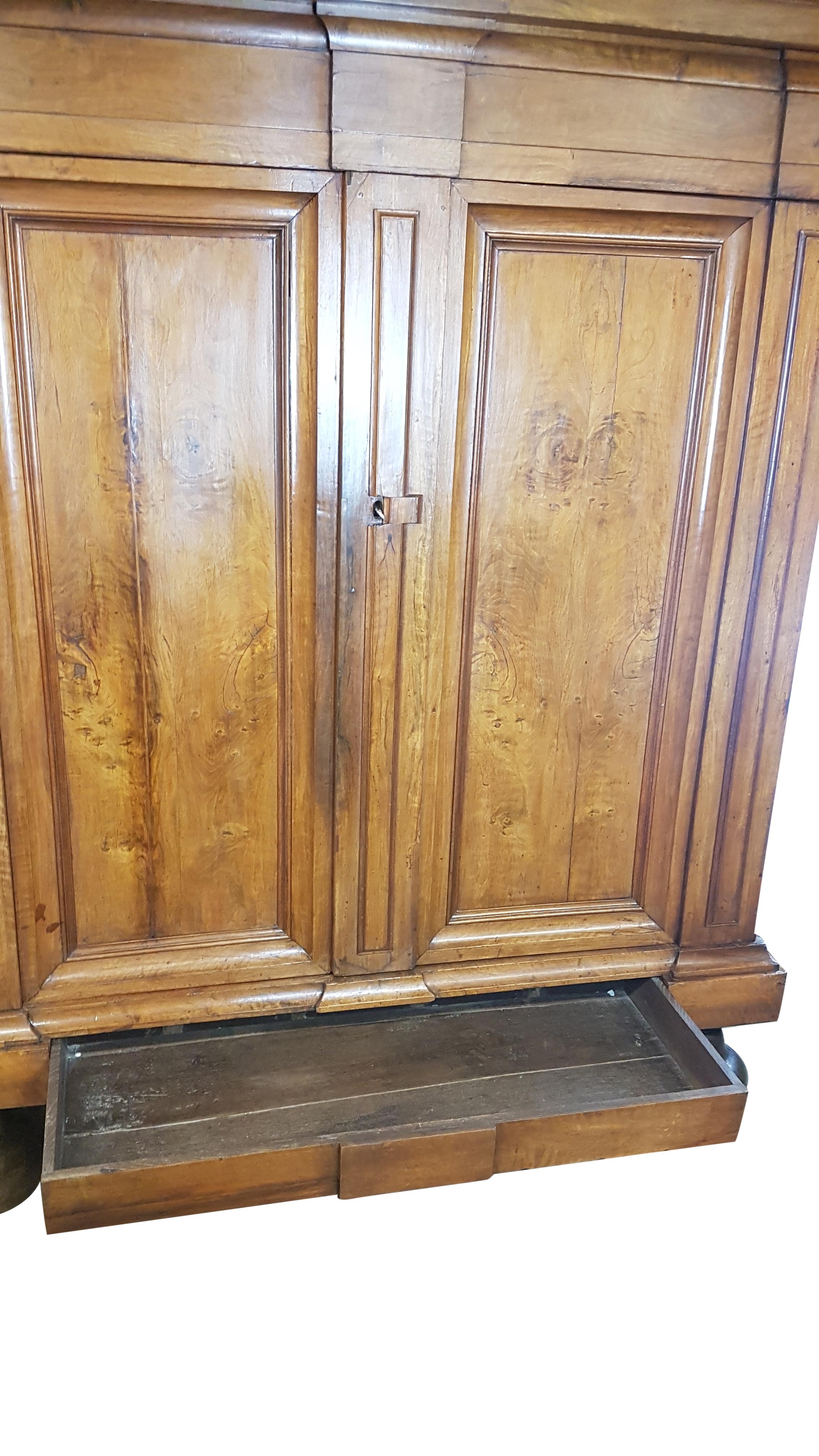 19th Century German Baroque Style Walnut Armoire For Sale 1