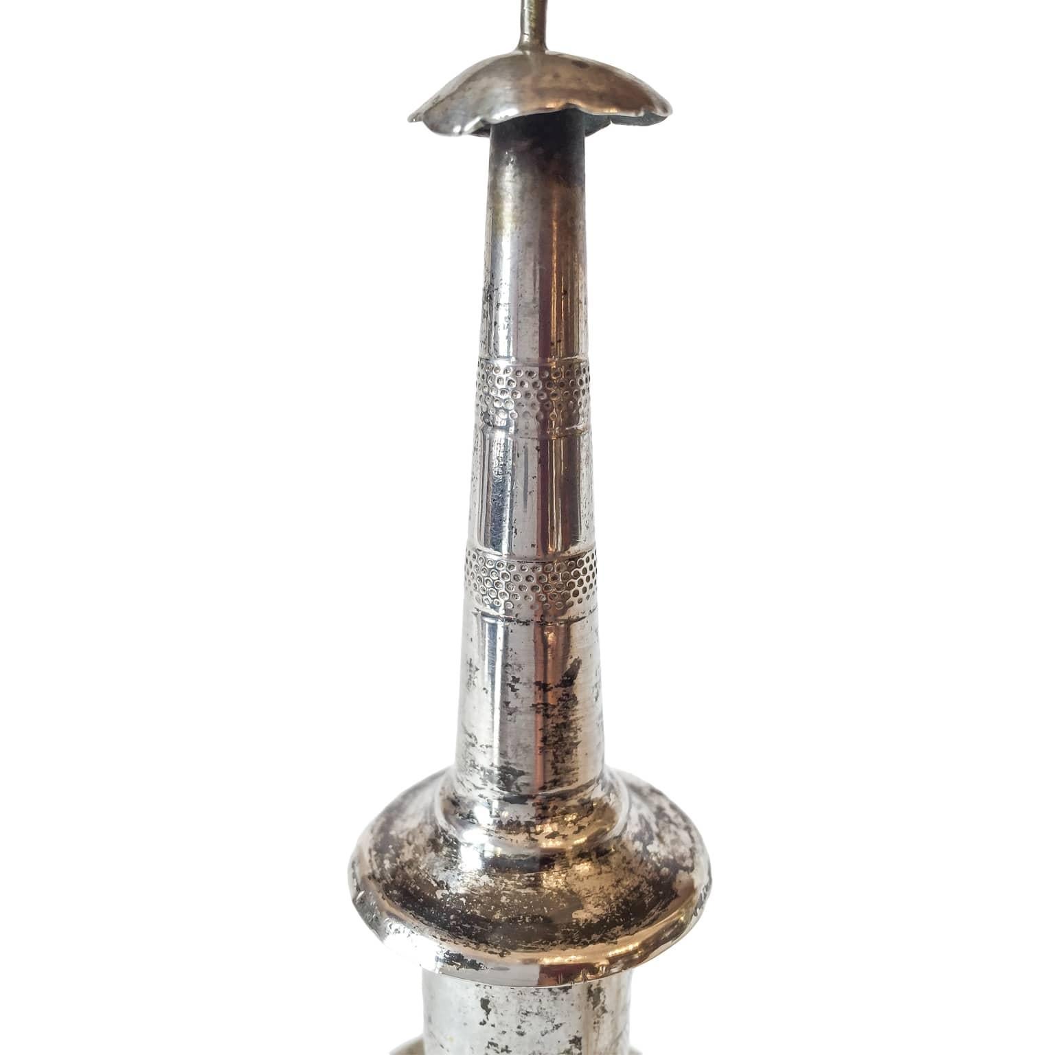 Engraved 19th Century German Berlin Silver Filigree Spice Tower Judaica Havdalah Besamin