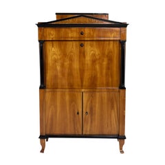 19th Century German Biedermeier Cherrywood Secretaire - Antique Secretary