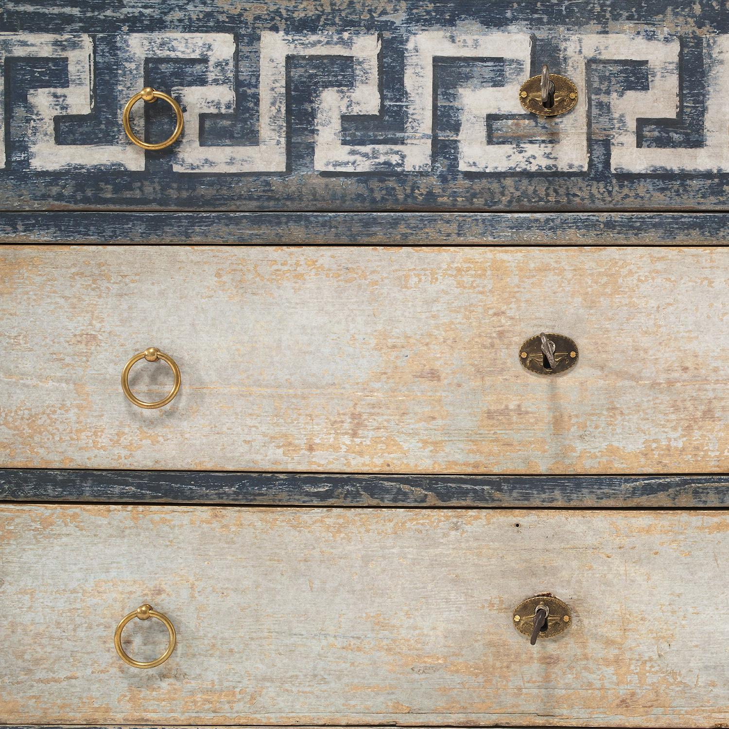 19th Century German Biedermeier Chest of Drawers - Antique Single Pine Cabinet For Sale 9