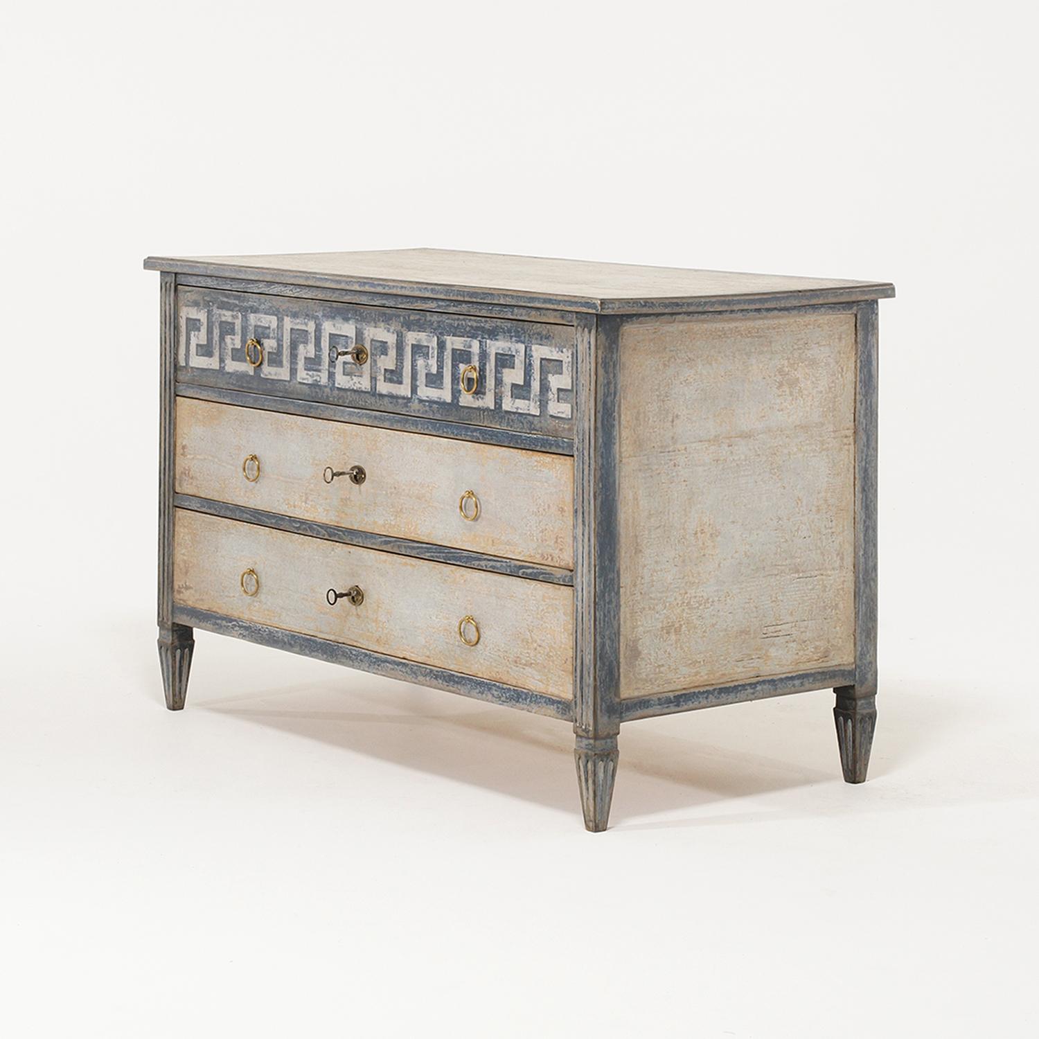 19th Century German Biedermeier Chest of Drawers - Antique Single Pine Cabinet For Sale 1