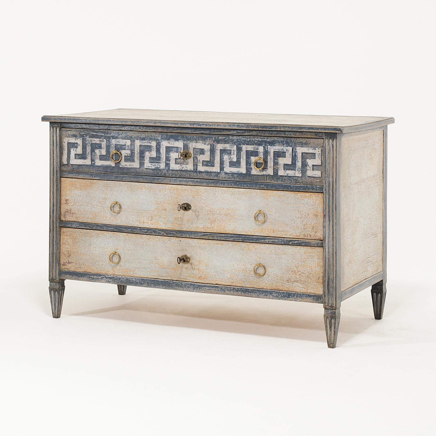 19th Century German Biedermeier Chest of Drawers - Antique Single Pine Cabinet For Sale 2
