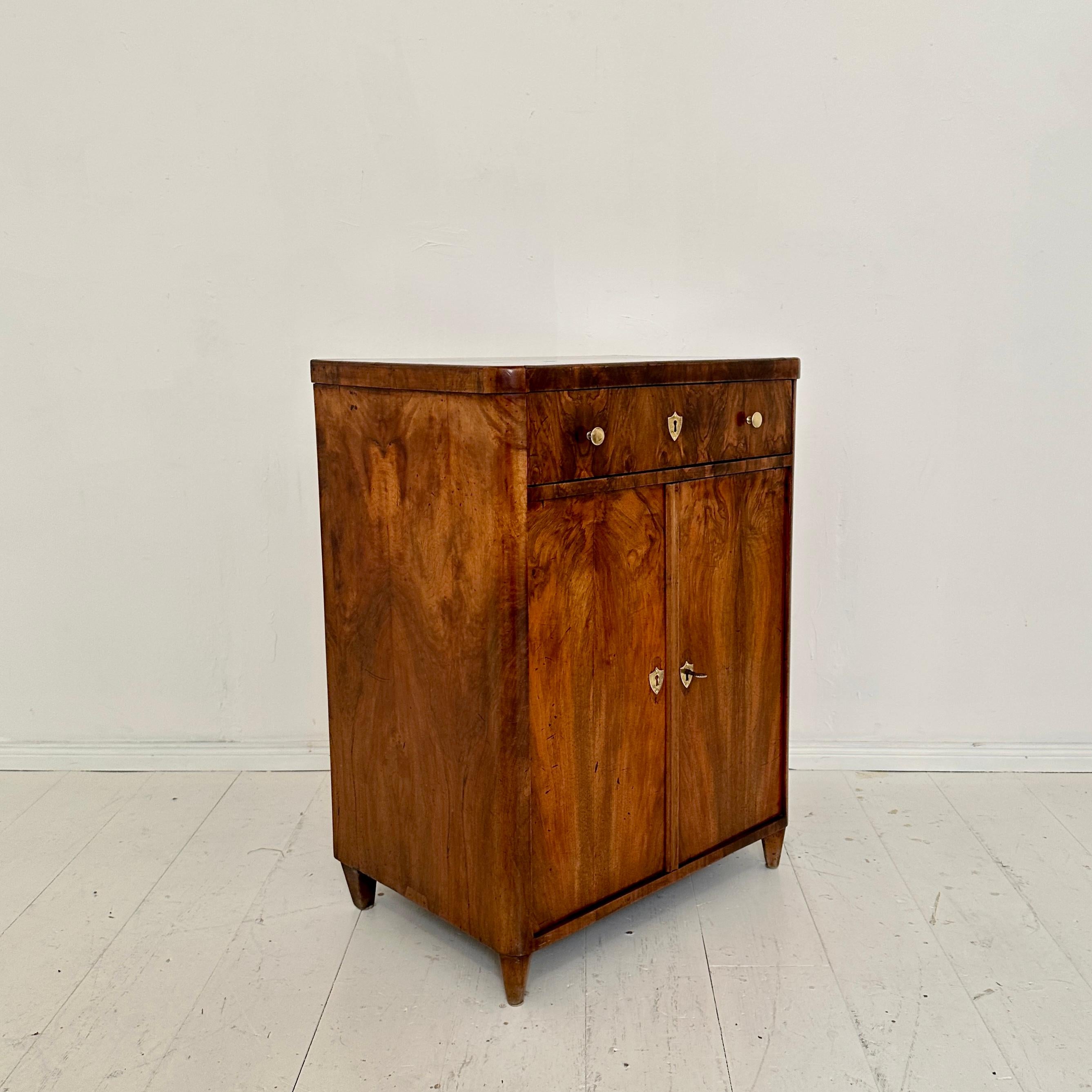 Tedesco Cassettiera Biedermeier tedesca del XIX secolo / Mezzo armadio in noce, 1830 in vendita