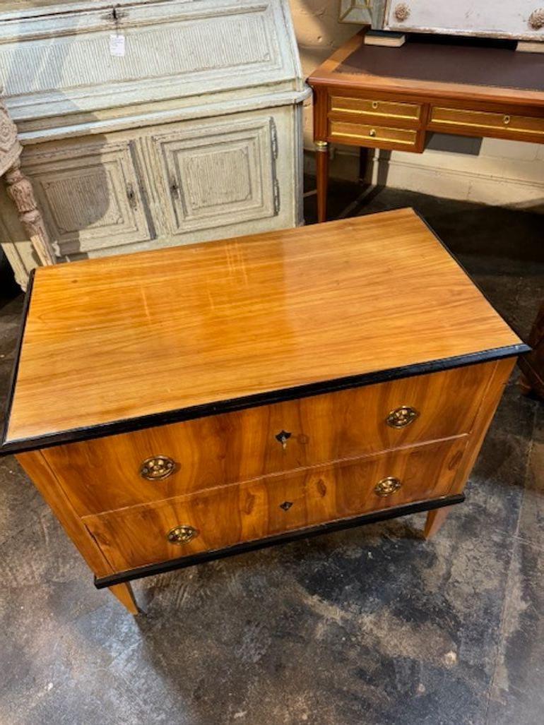 Noce Cassapanca Biedermeier tedesca del XIX secolo con dettagli ebanizzati in vendita