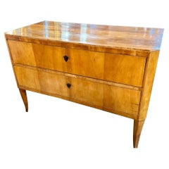 19th Century German Biedermeier Faded Cherrywood 2 Drawer Commode