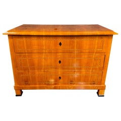 19th Century German Biedermeier Fruitwood Commode
