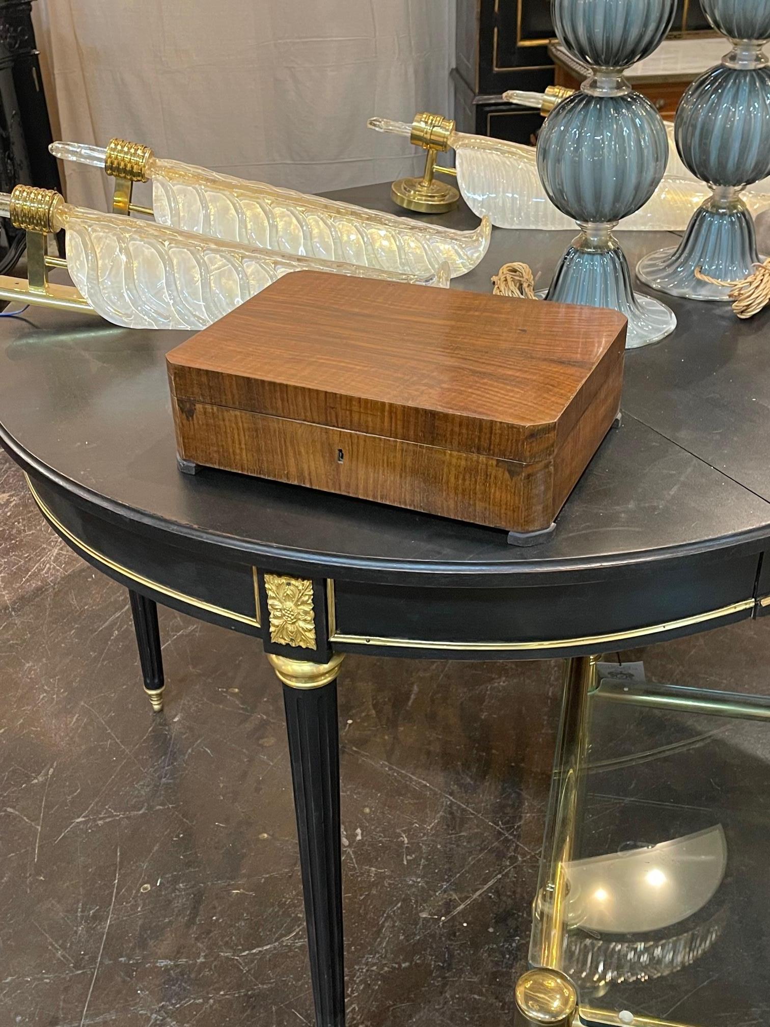 Handsome 19th century German Biedermeier Mahogany box with a very fine finish. This would piece would make a very special gift!