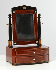 Specchio da trucco Biedermeier tedesco del 19° secolo, cosiddetto Psiche, datato: 1832