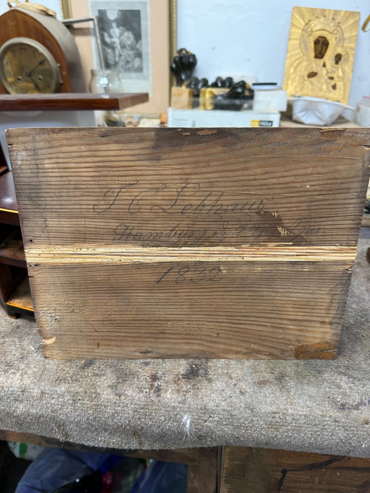 Espejo de maquillaje Biedermeier alemán del siglo XIX, llamado Psique, Fechado: 1832 Mediados del siglo XIX en venta