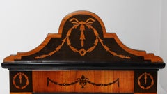 Miroir Biedermeier allemand du 19ème siècle, cerisier, 130 cm