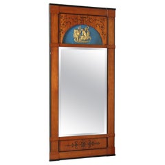 Specchio tedesco in stile Biedermeier del XIX secolo con vetro originale, in ciliegio, 1830 circa