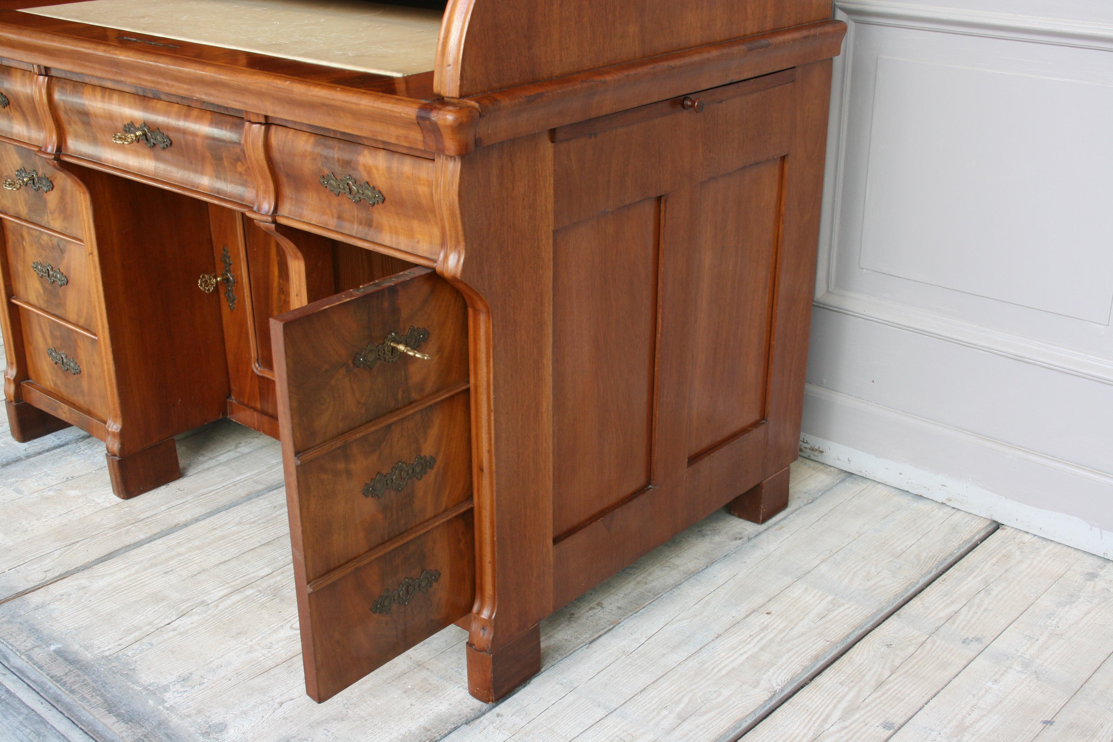 19th Century German Biedermeier Roll Top Desk 3