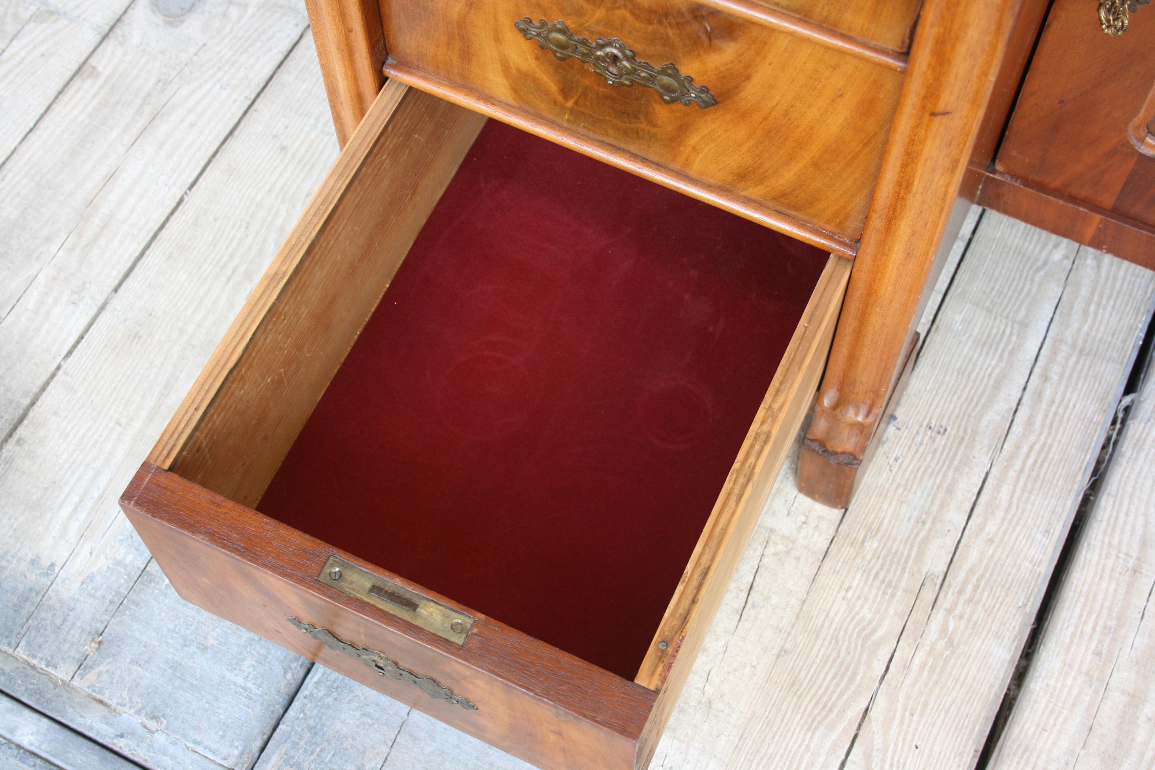 19th Century German Biedermeier Roll Top Desk 10