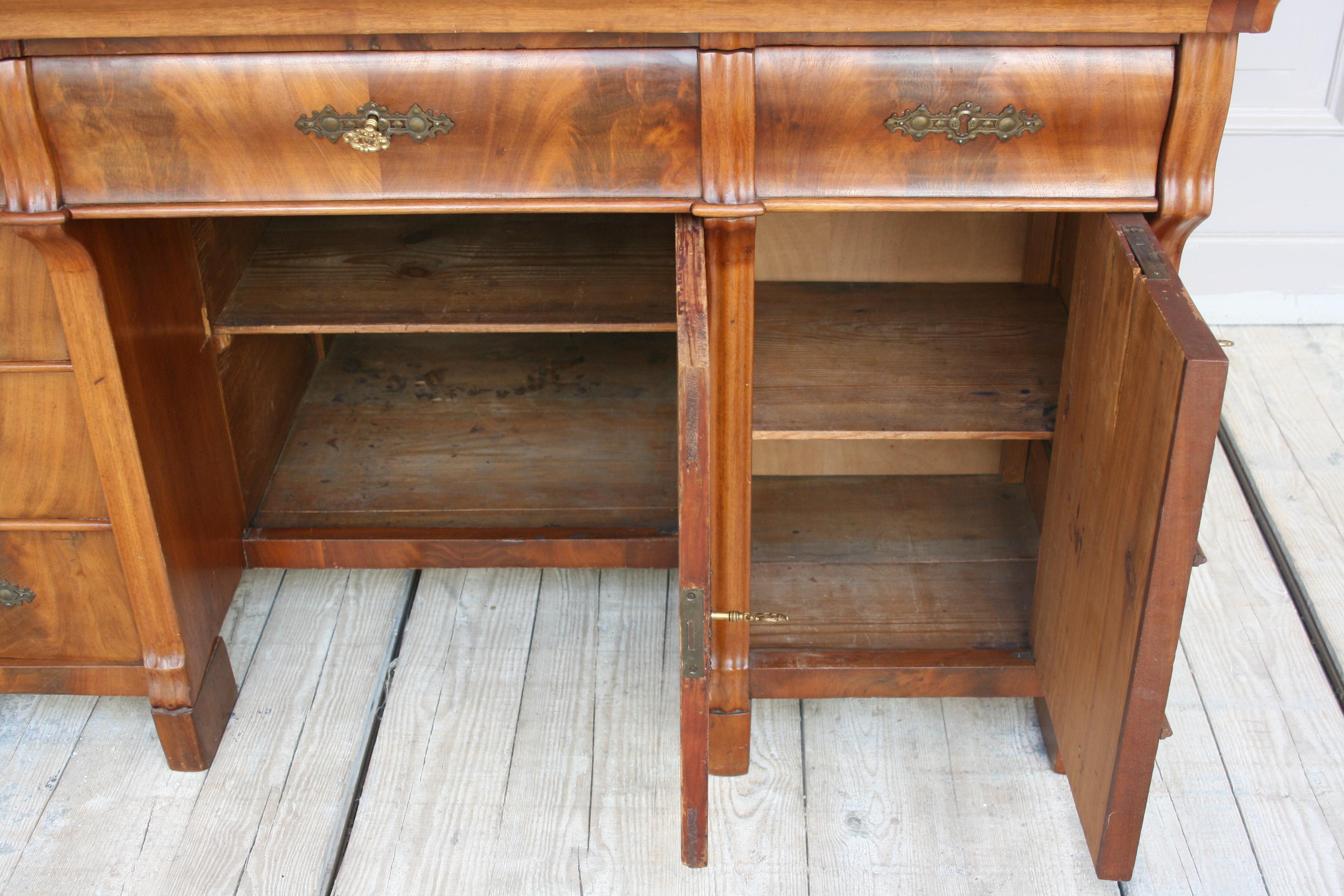 19th Century German Biedermeier Roll Top Desk 11