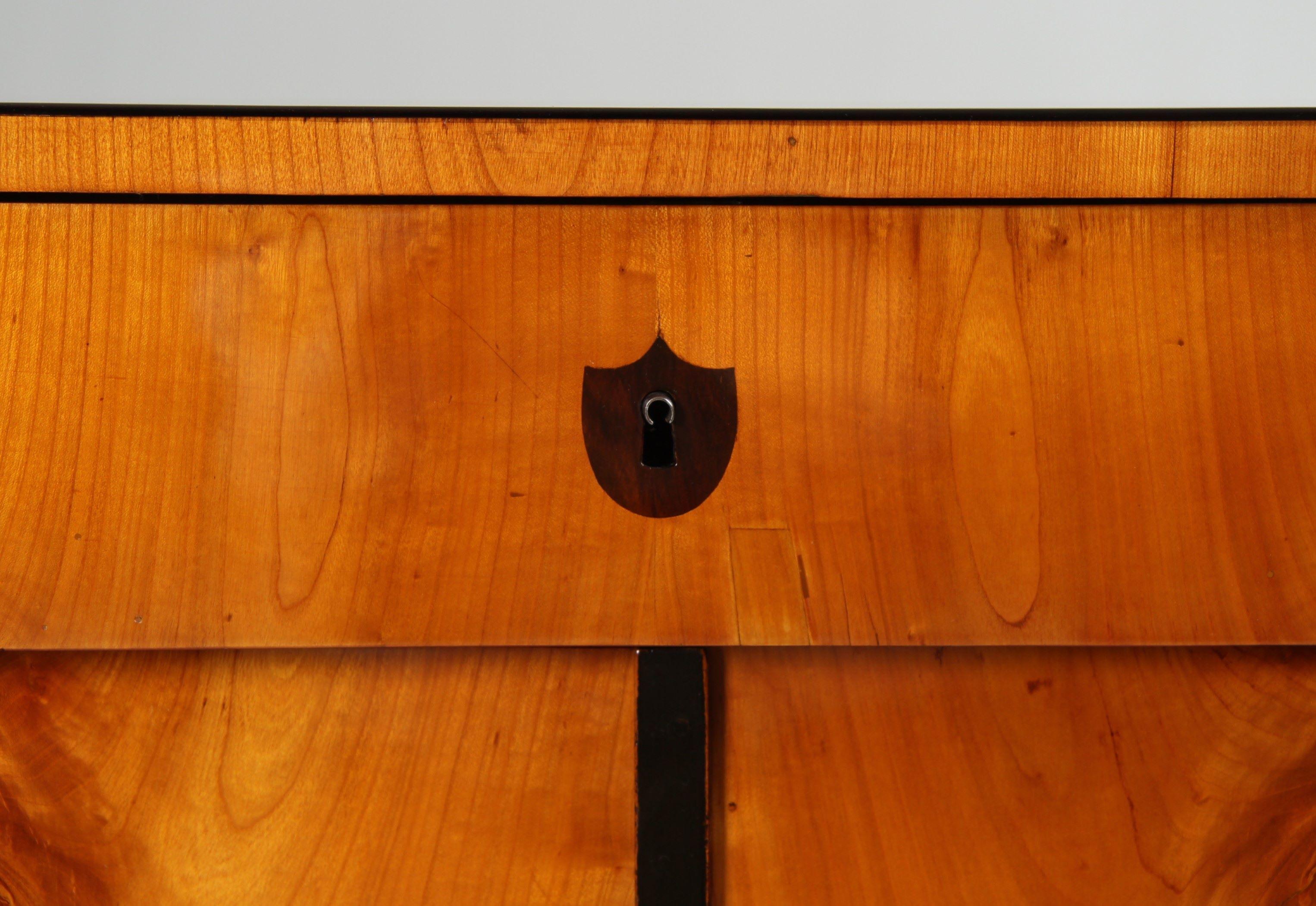 Ebonized 19th Century German Biedermeier Sideboard, Cherry, circa 1825