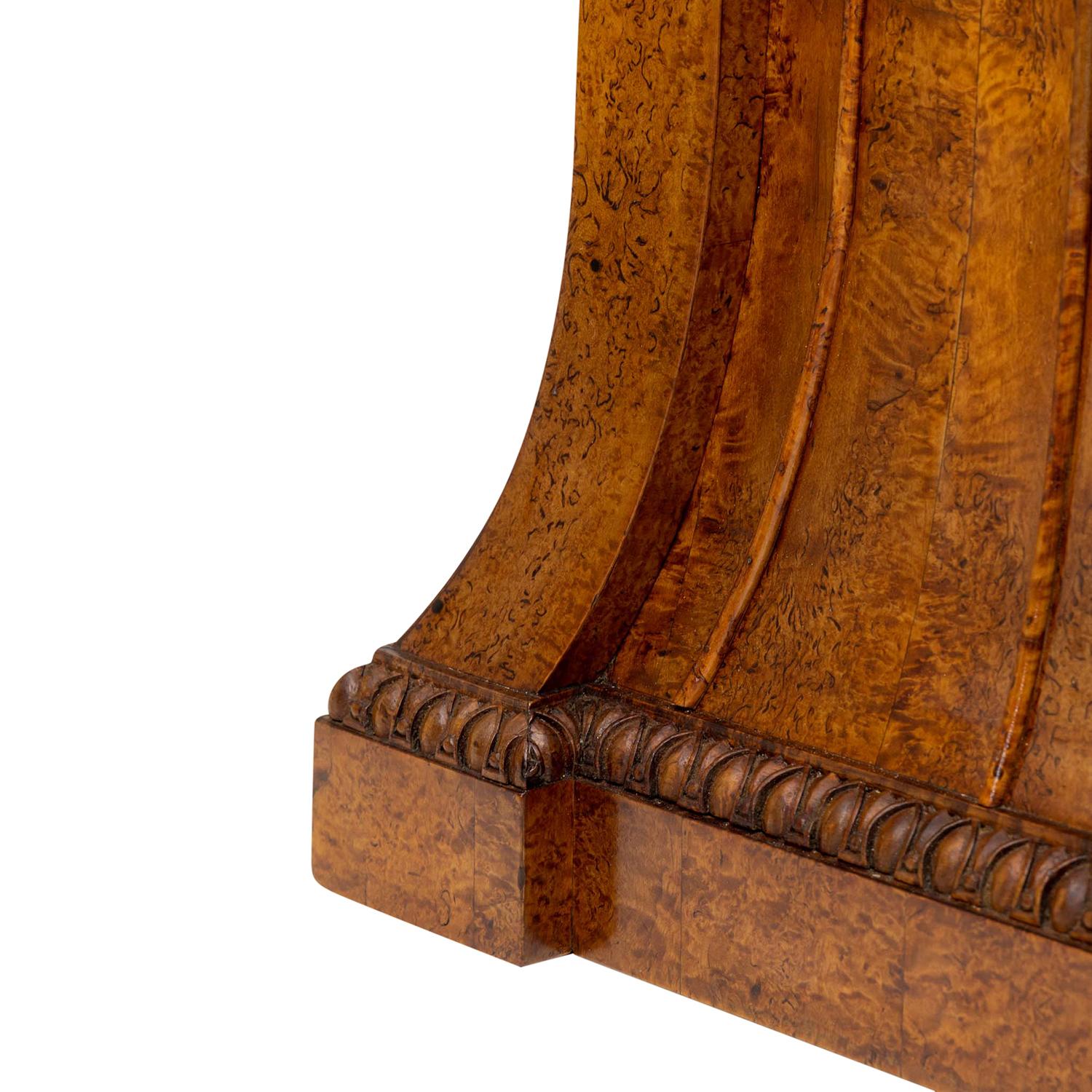 19th Century German Biedermeier Single Birchwood Pedestal - Antique Podium For Sale 2