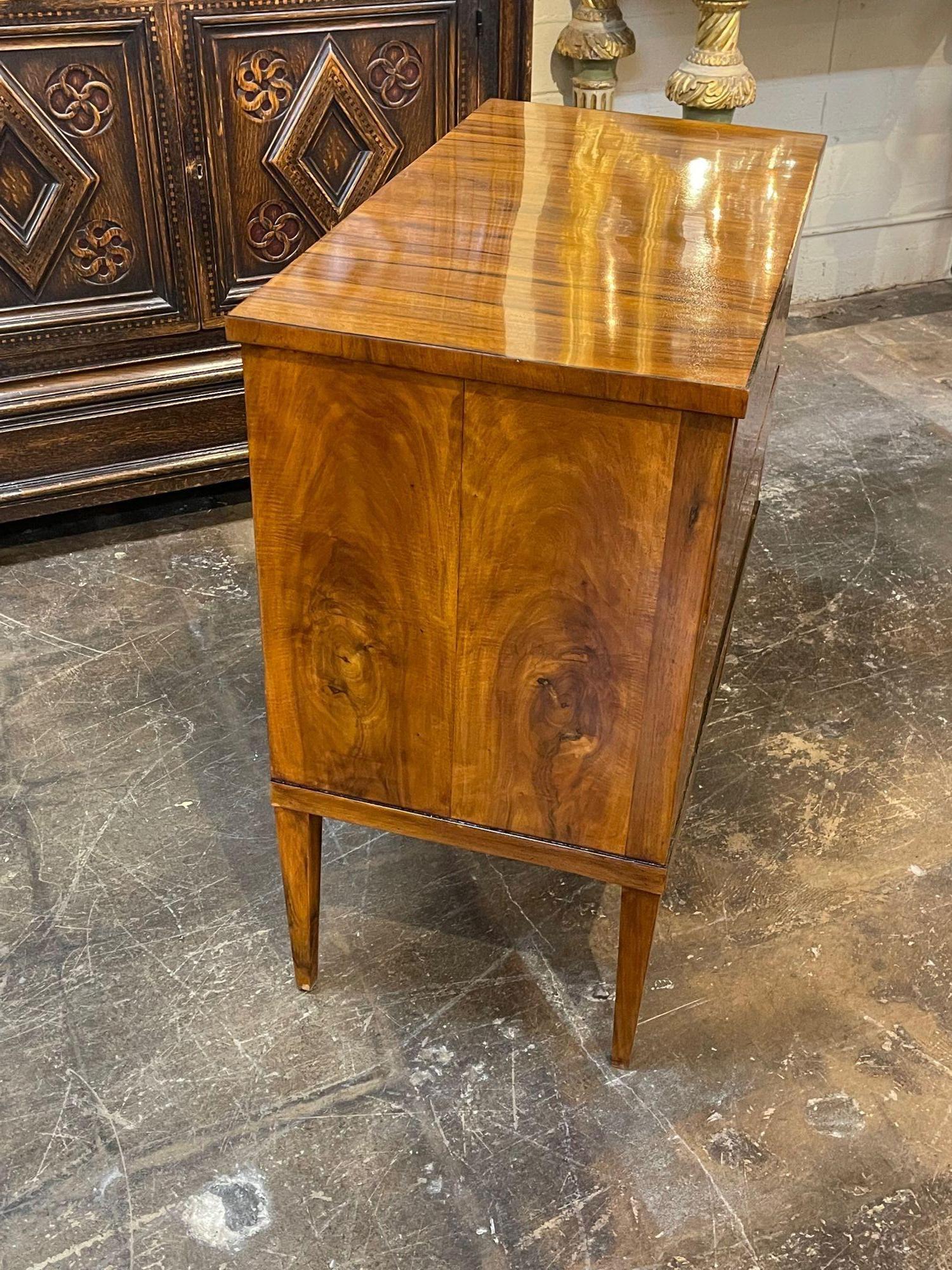 19th Century German Biedermeier Walnut Chest 2