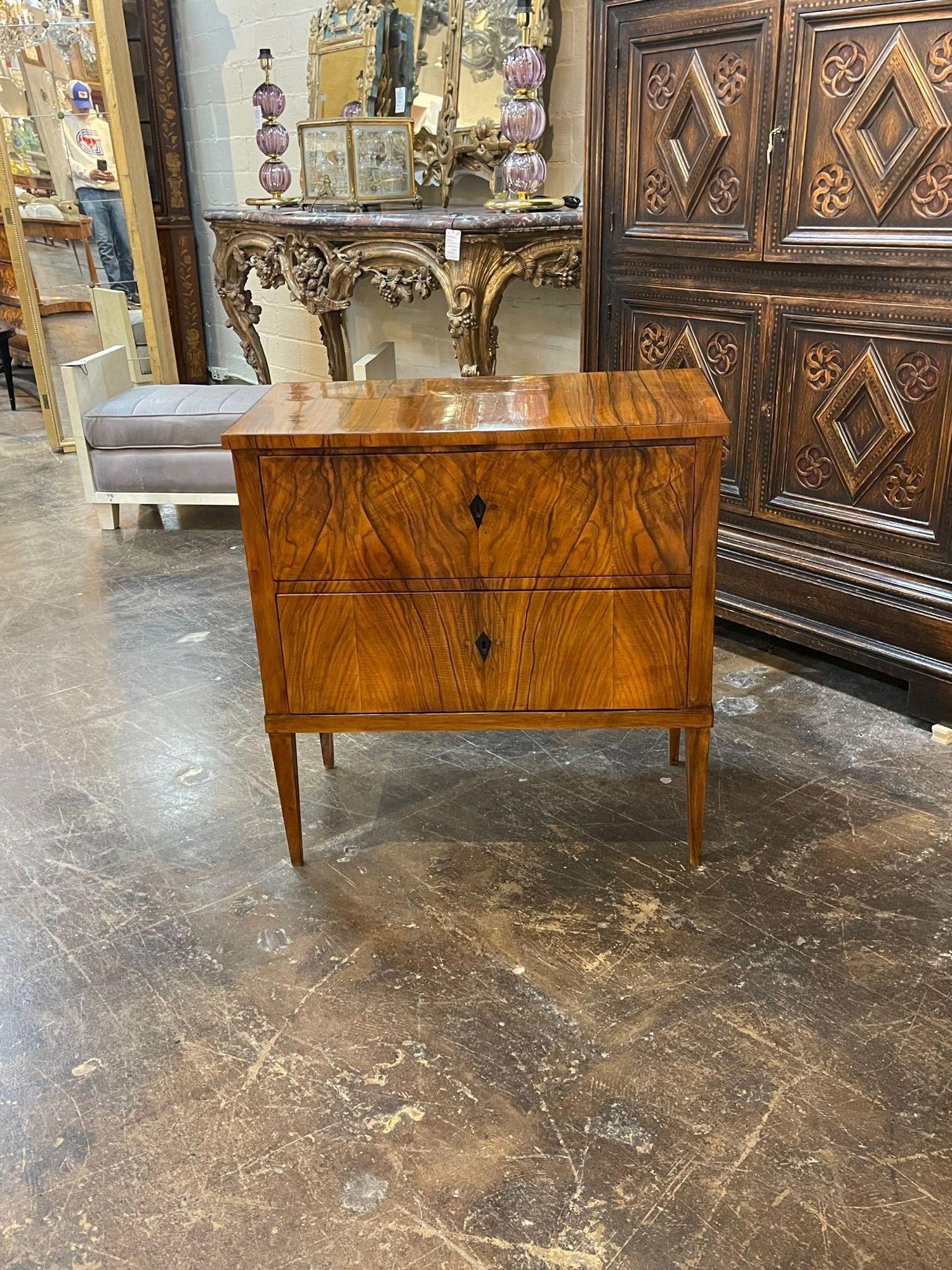 19th Century German Biedermeier Walnut Chest 4