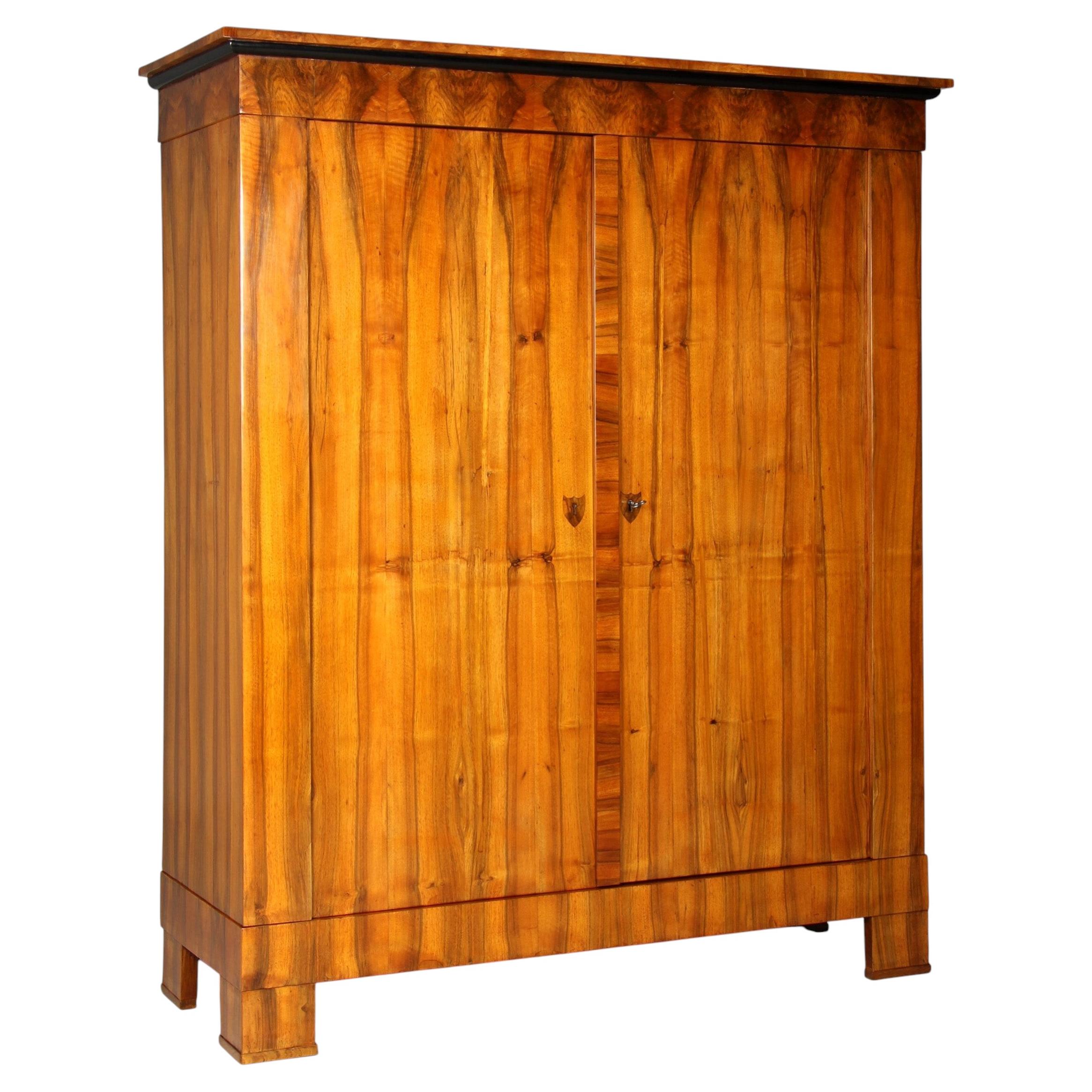 19th Century German Biedermeier Wardrobe, Walnut, circa 1820
