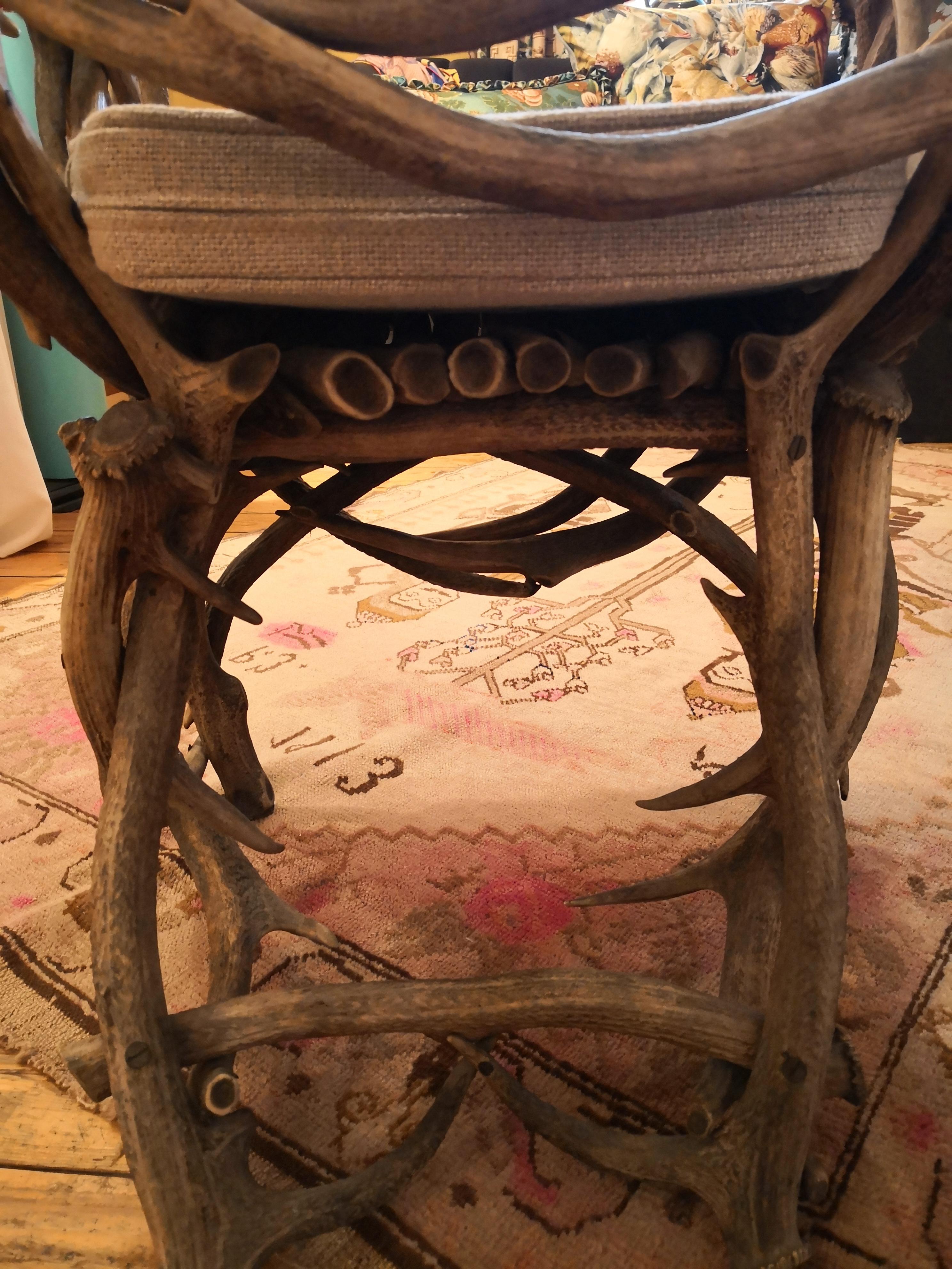 19th Century German Black Forest Antler Trophy Armchair 7