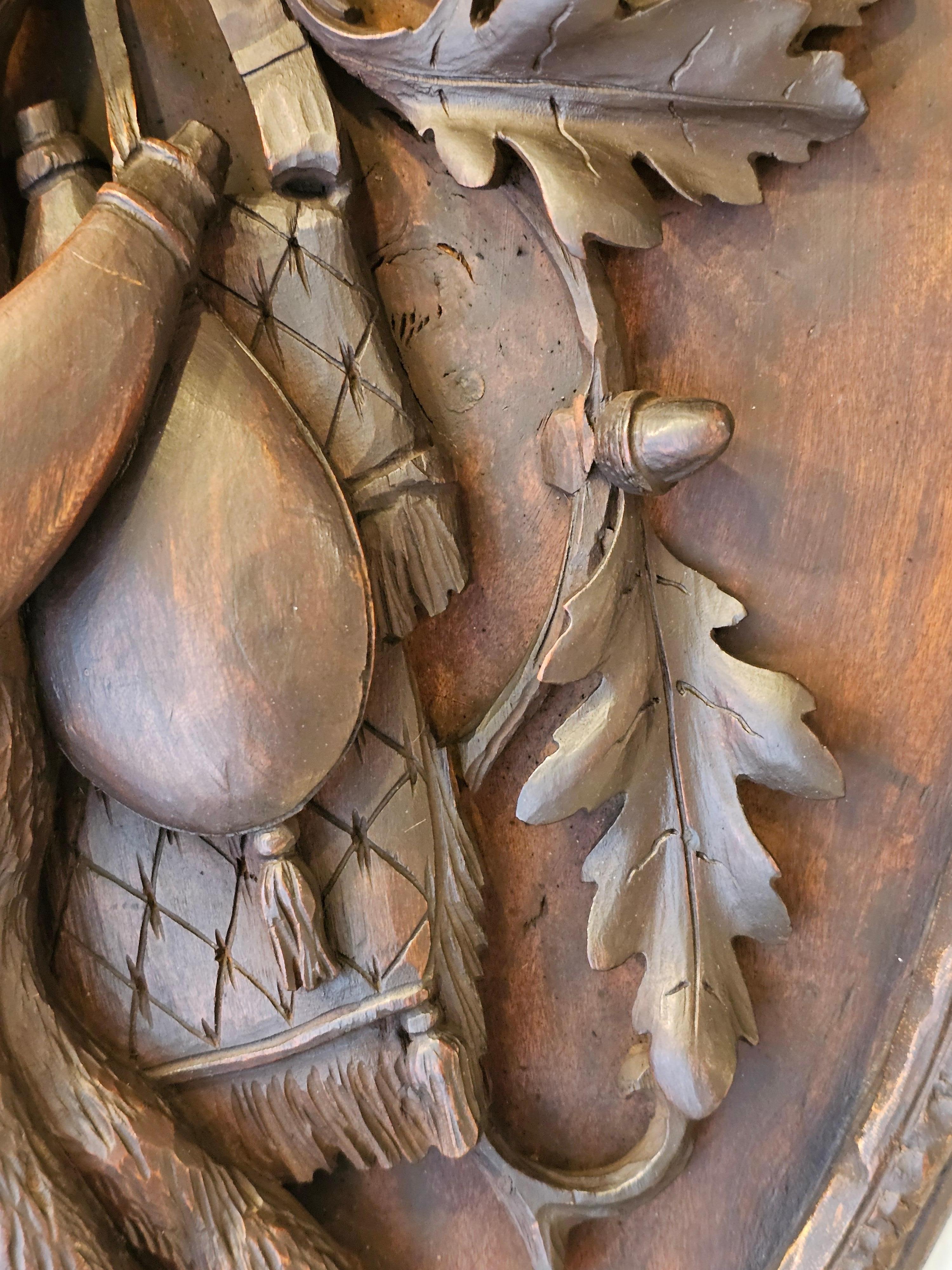 19th Century German Black Forest Hunting Plaque In Good Condition In Kitzbühel, Tirol