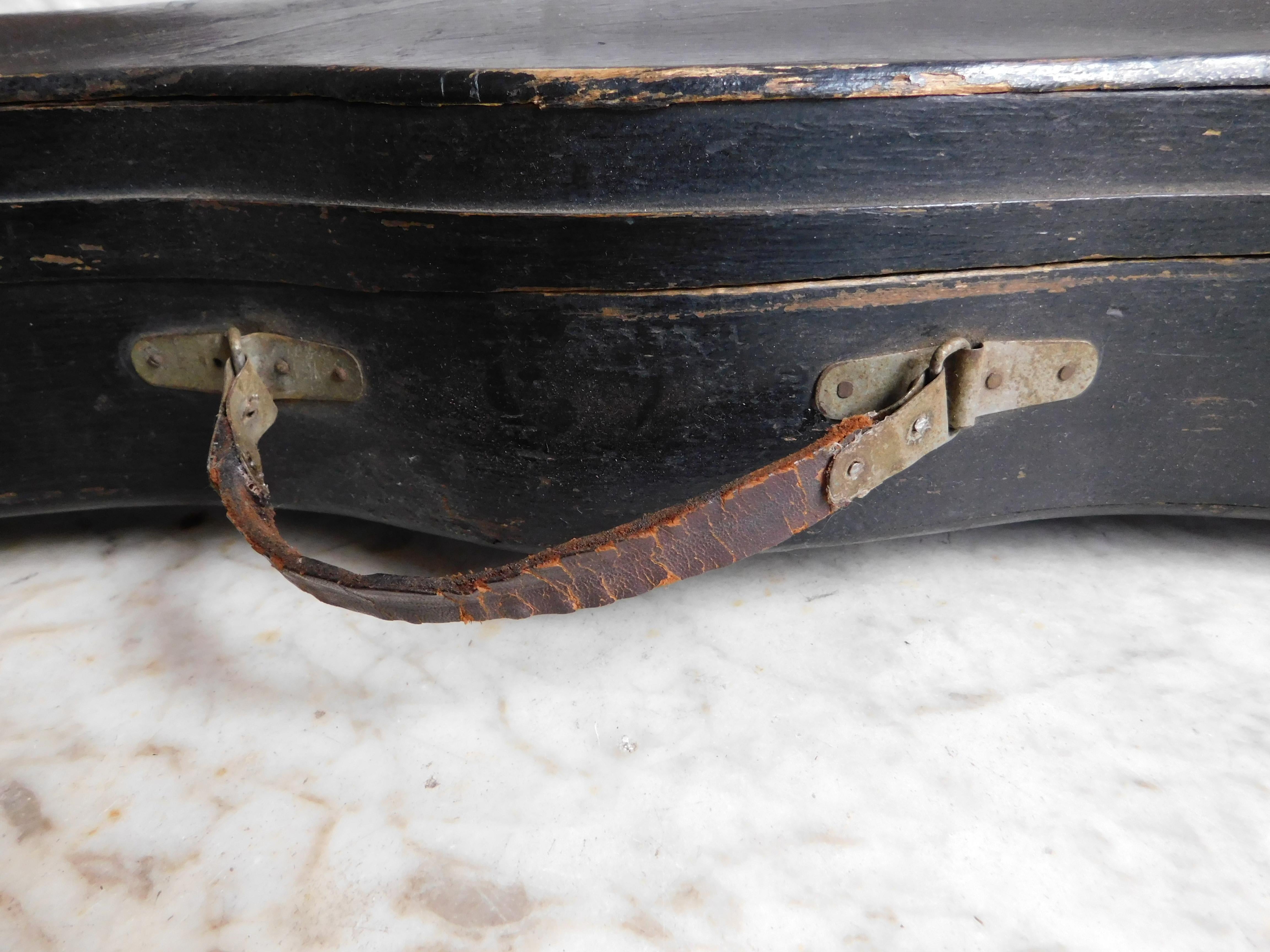 19th Century German Black Wood Violin Case For Sale at 1stDibs