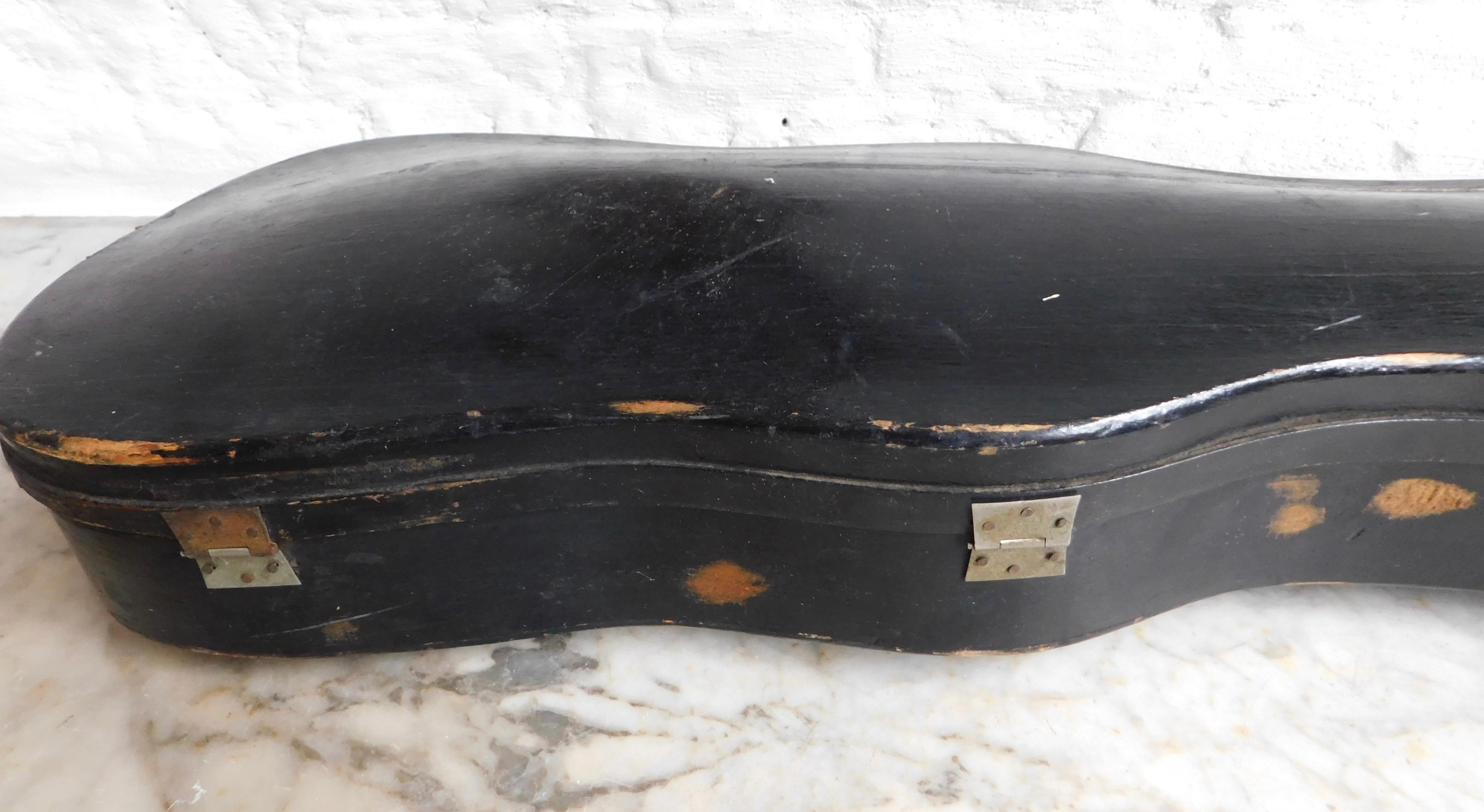 19th Century German Black Wood Violin Case For Sale 6