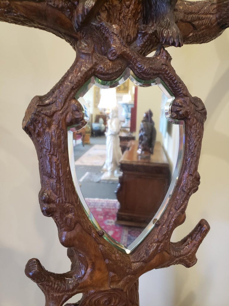 19th Century German Carved Black Forest Bear Hall Tree at 1stDibs