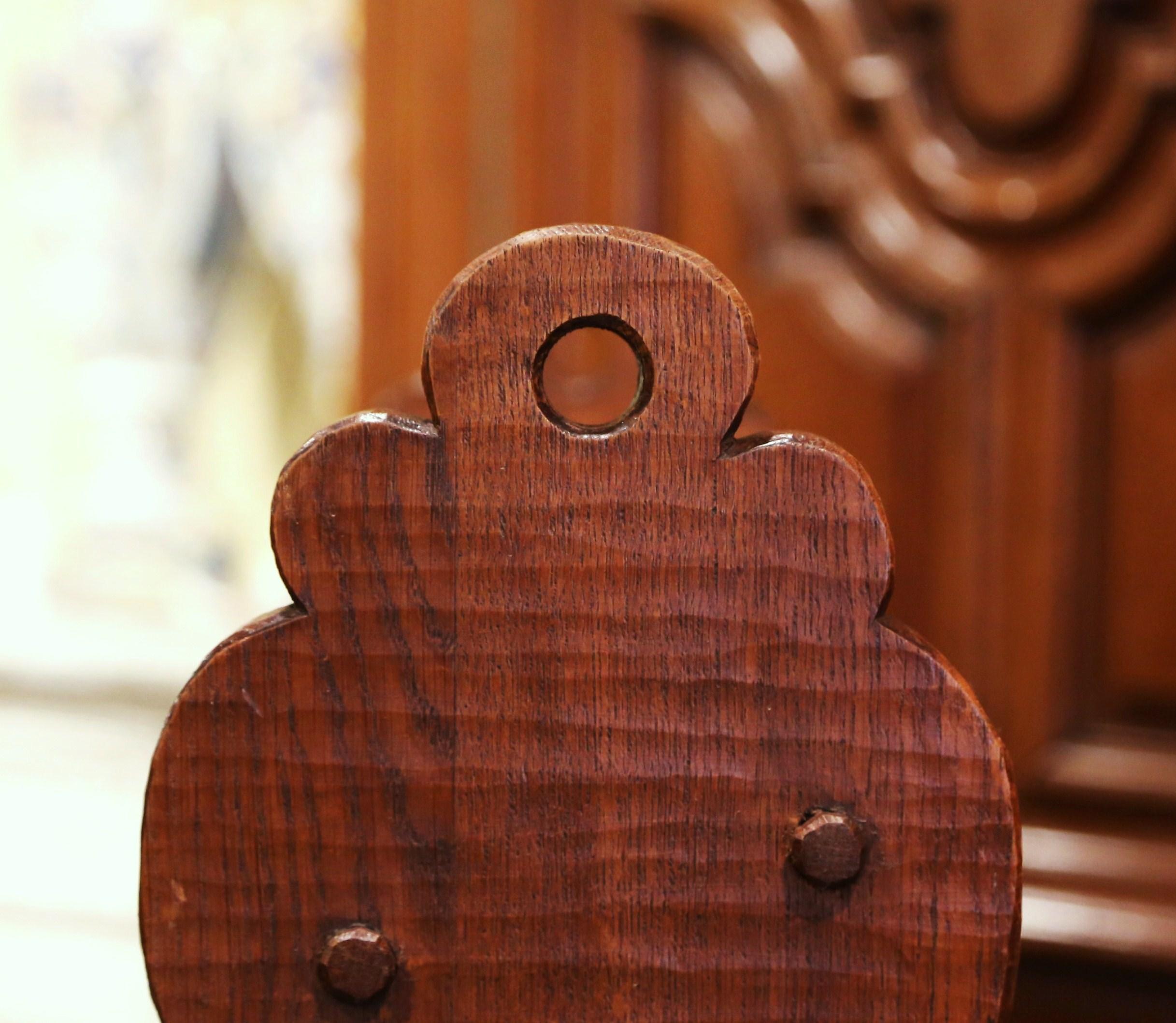 19th Century German Carved Oak Eight-Bottle Counter Wine Rack For Sale 3