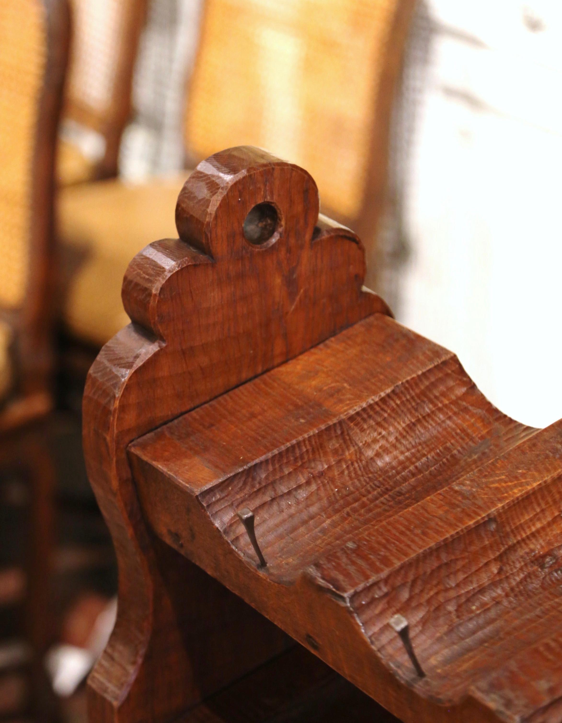 19th Century German Carved Oak Eight-Bottle Counter Wine Rack In Excellent Condition For Sale In Dallas, TX