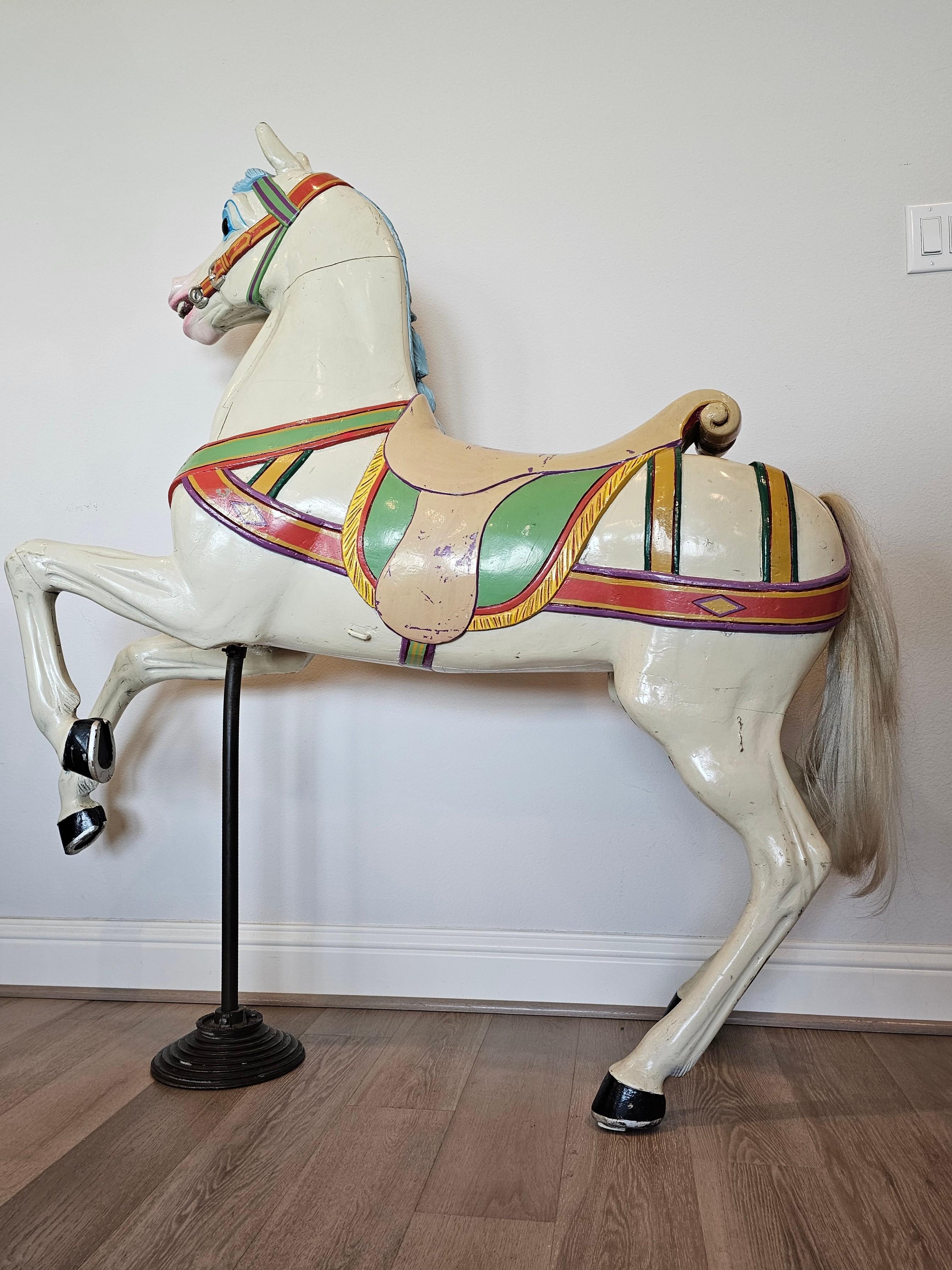 19th Century German Carved Polychrome Carousel Horse by P. Schneider For Sale 9