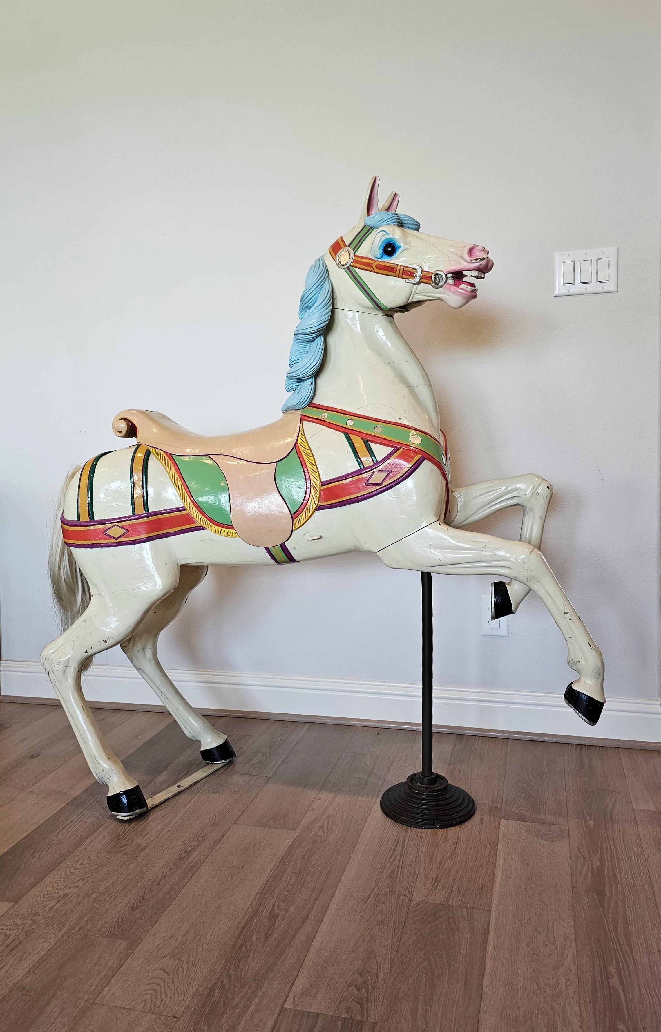 19th Century German Carved Polychrome Carousel Horse by P. Schneider For Sale 10