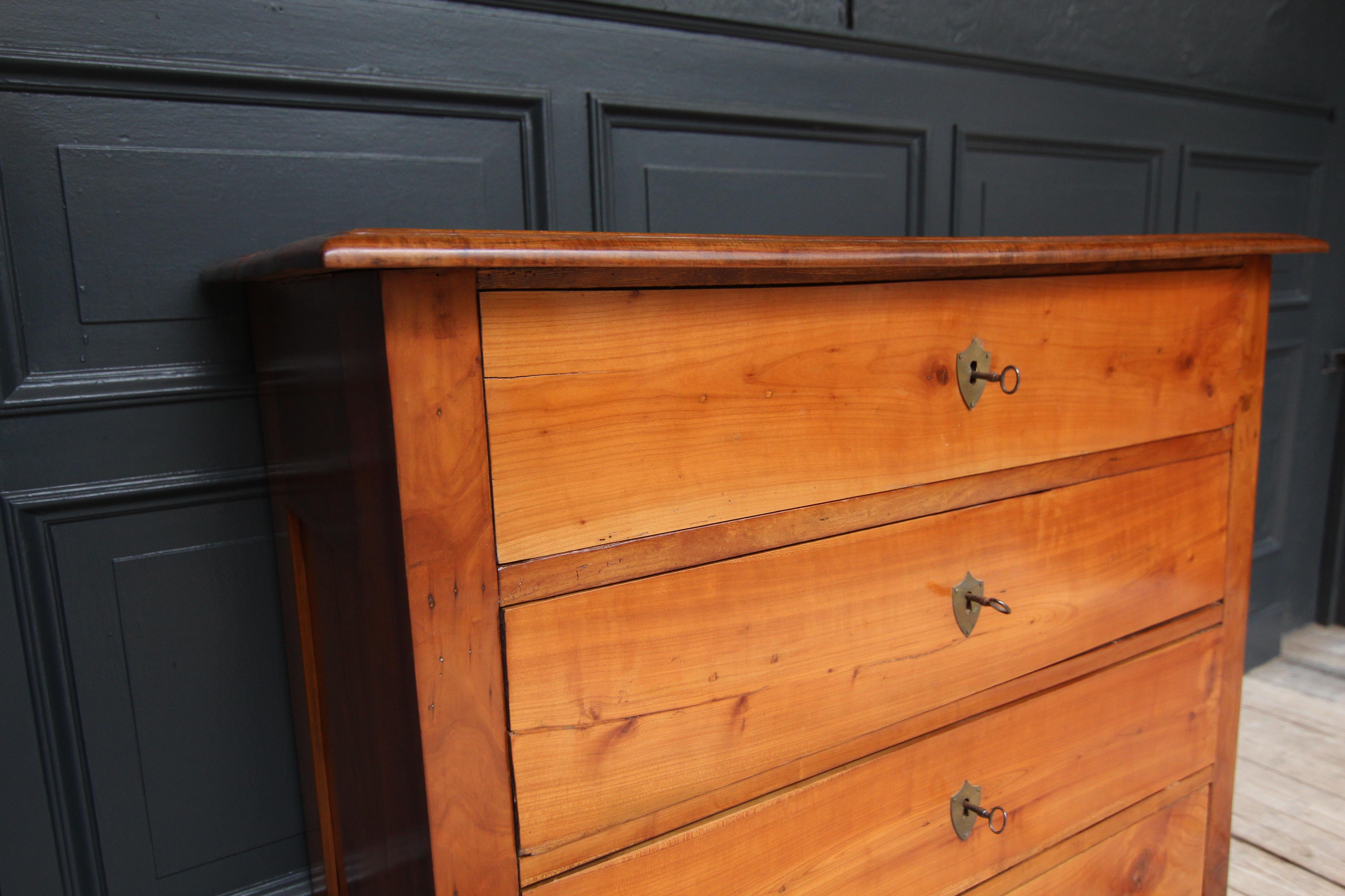 19th Century German Cherrywood Chest of Drawers 8