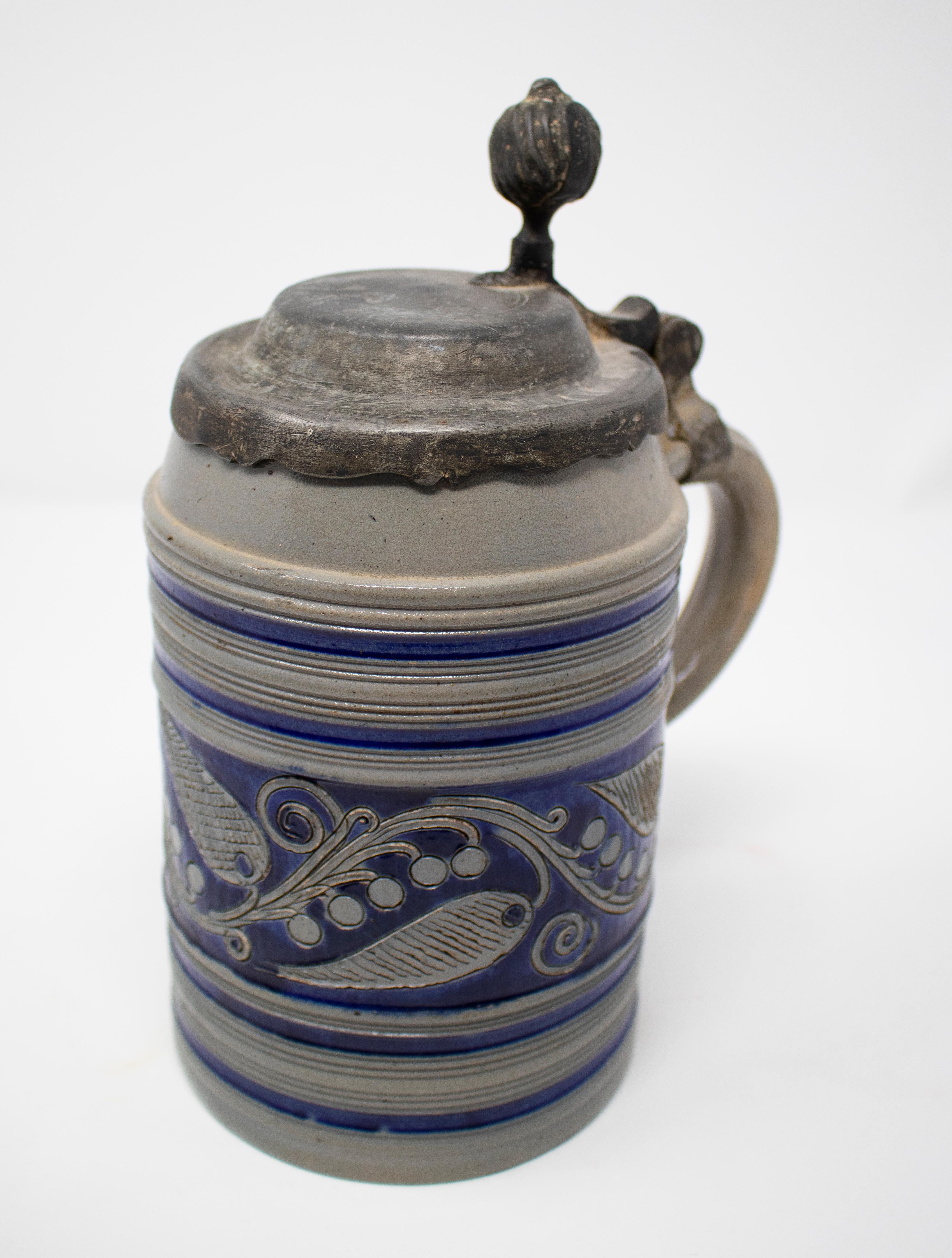 earthenware beer mug