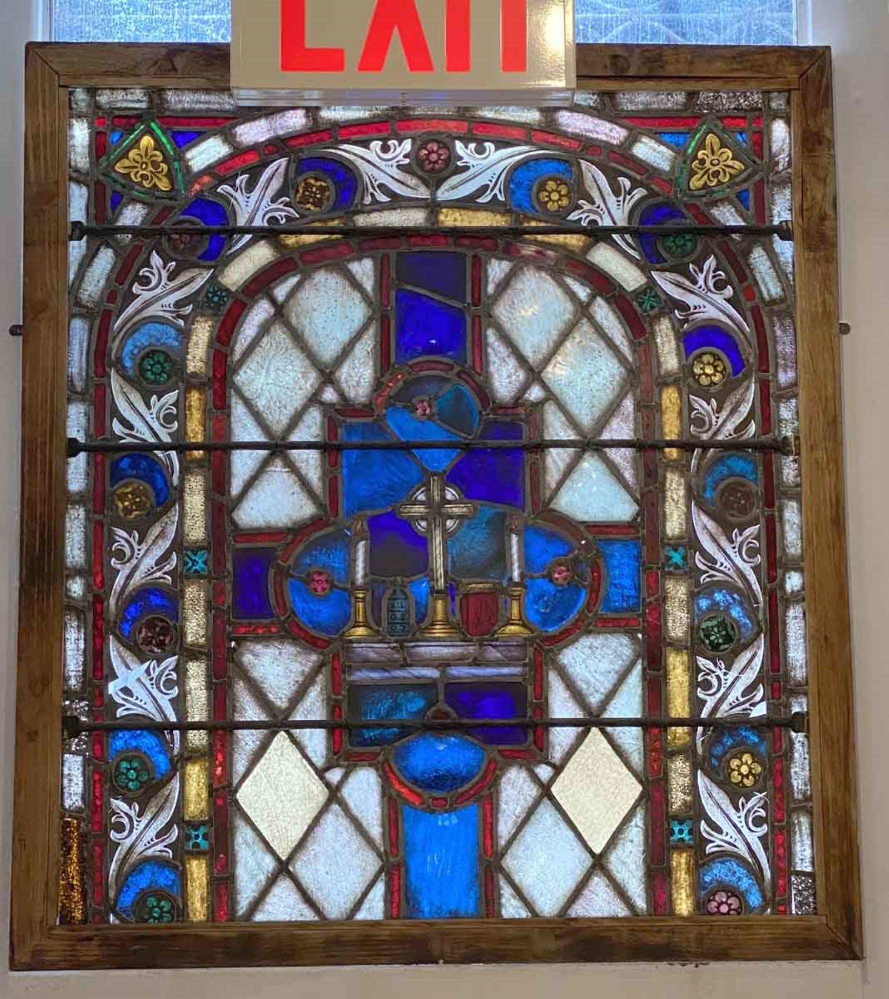 19th Century German Ecclesiastical Church Stained Glass Window 1