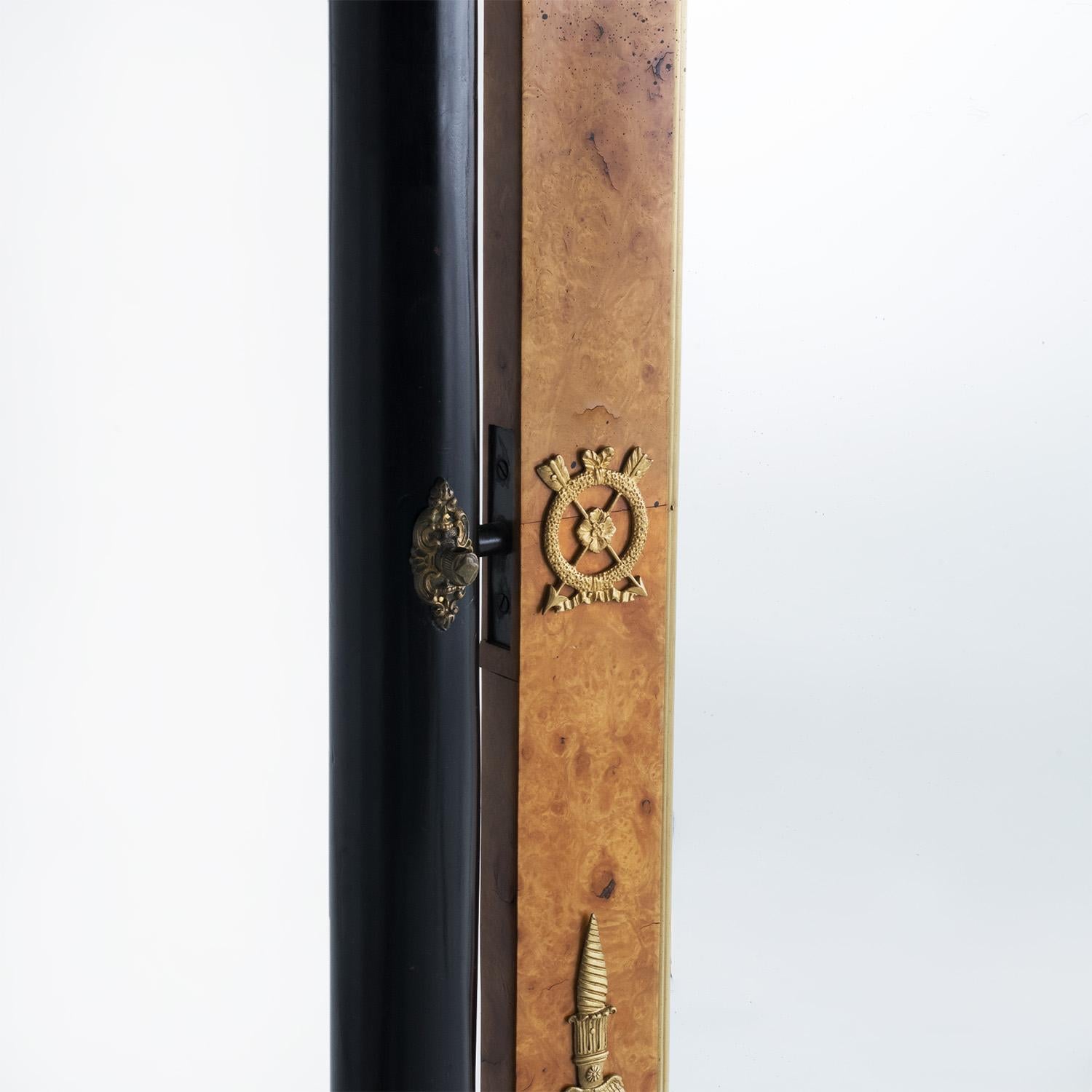 19th Century German Empire Antique Cherrywood Freestanding Floor Mirror For Sale 2