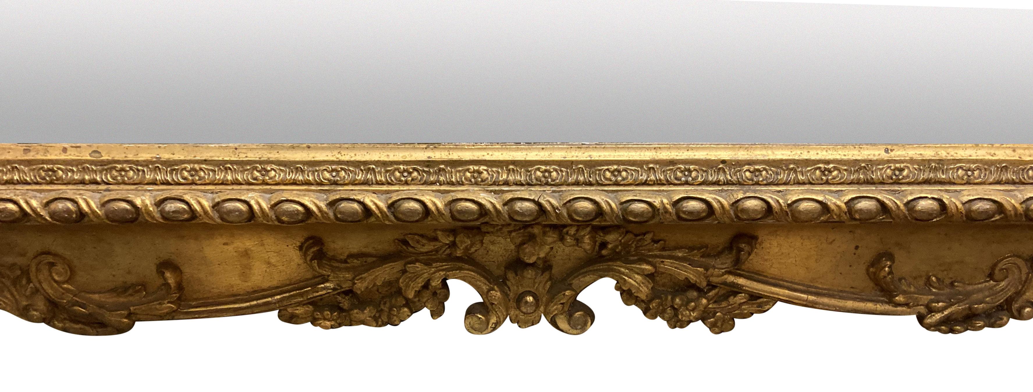 19th Century German Giltwood Pier Mirror In Good Condition For Sale In London, GB